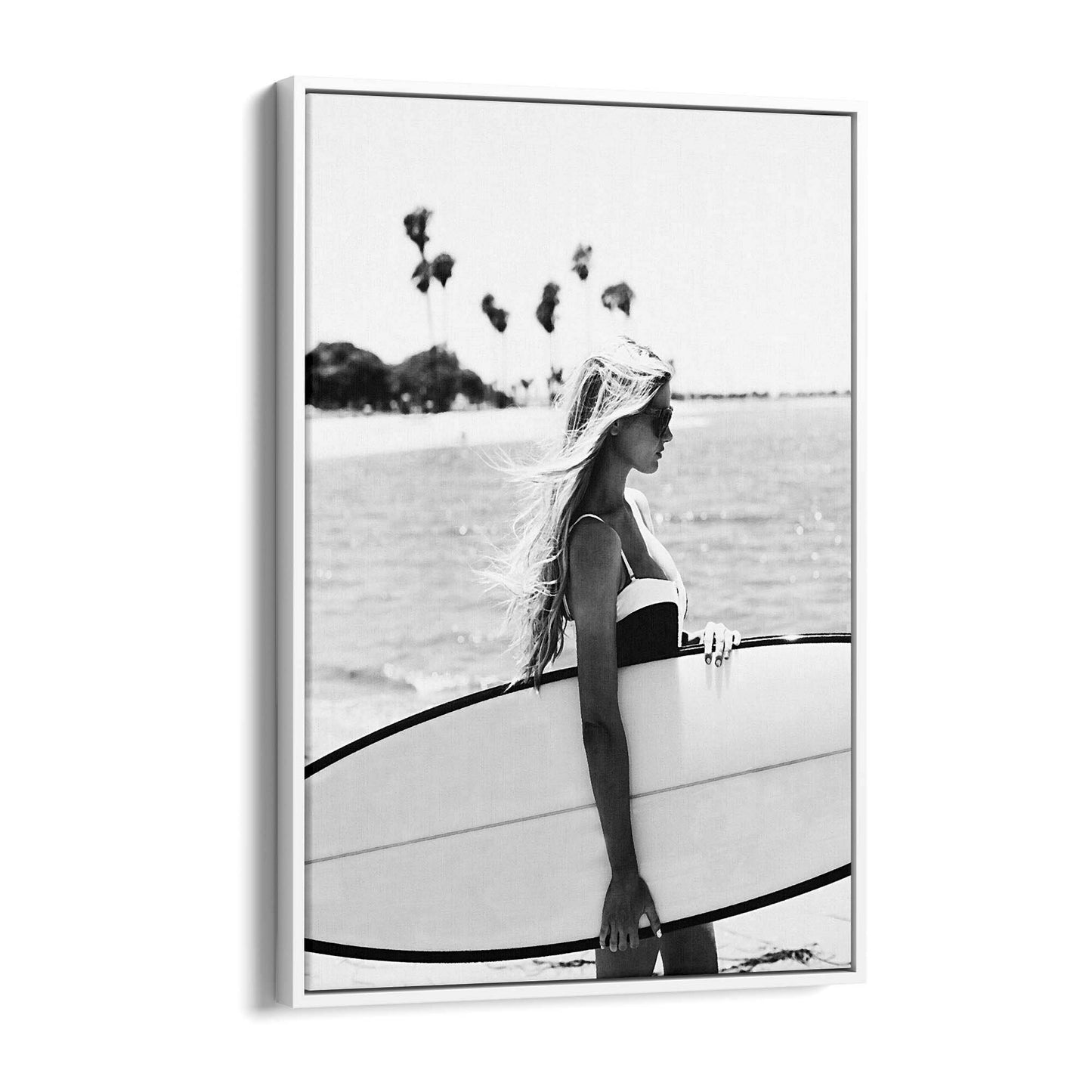 Surfer Girl Fashion Photograph Bedroom Wall Art - The Affordable Art Company