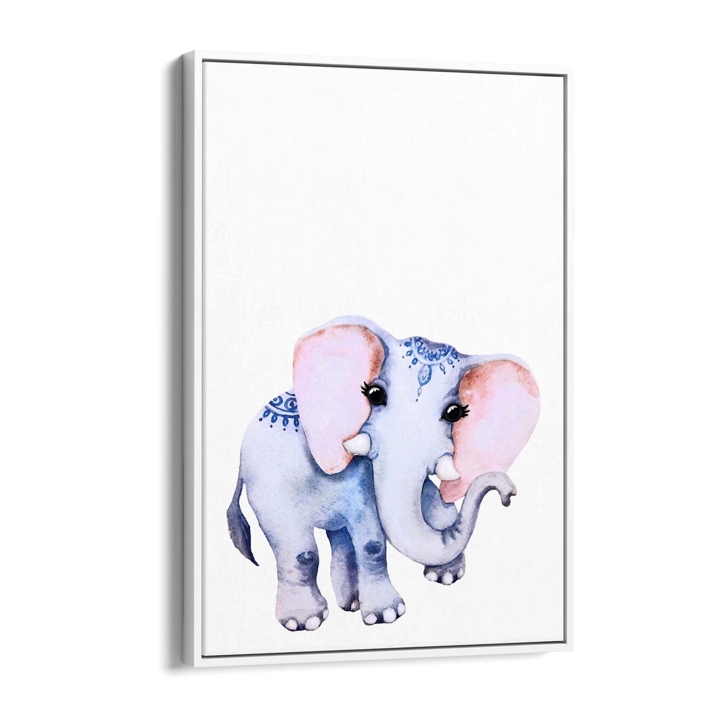 Cute Baby Elephant Nursery Animal Gift Wall Art #1 - The Affordable Art Company