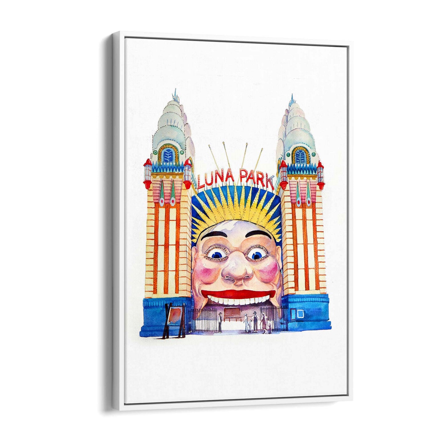 Luna Park, Sydney Painting Landmark Wall Art - The Affordable Art Company