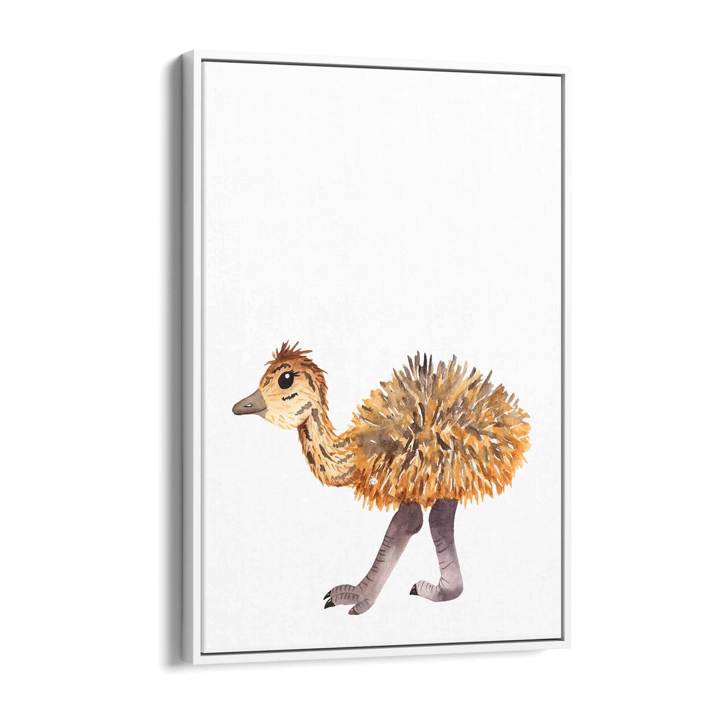 Cartoon Ostrich Cute Nursery Baby Animal Art - The Affordable Art Company