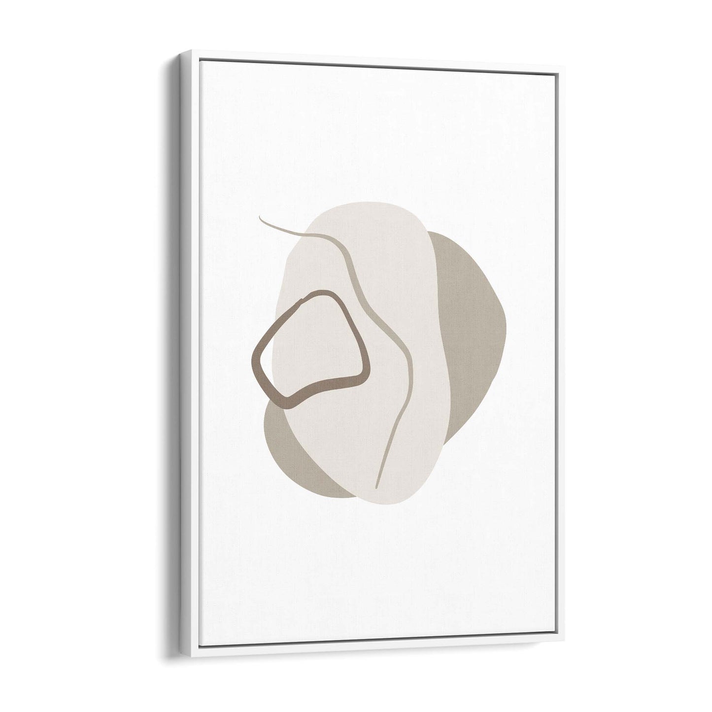 Minimal Black & White Shapes Abstract Wall Art #3 - The Affordable Art Company