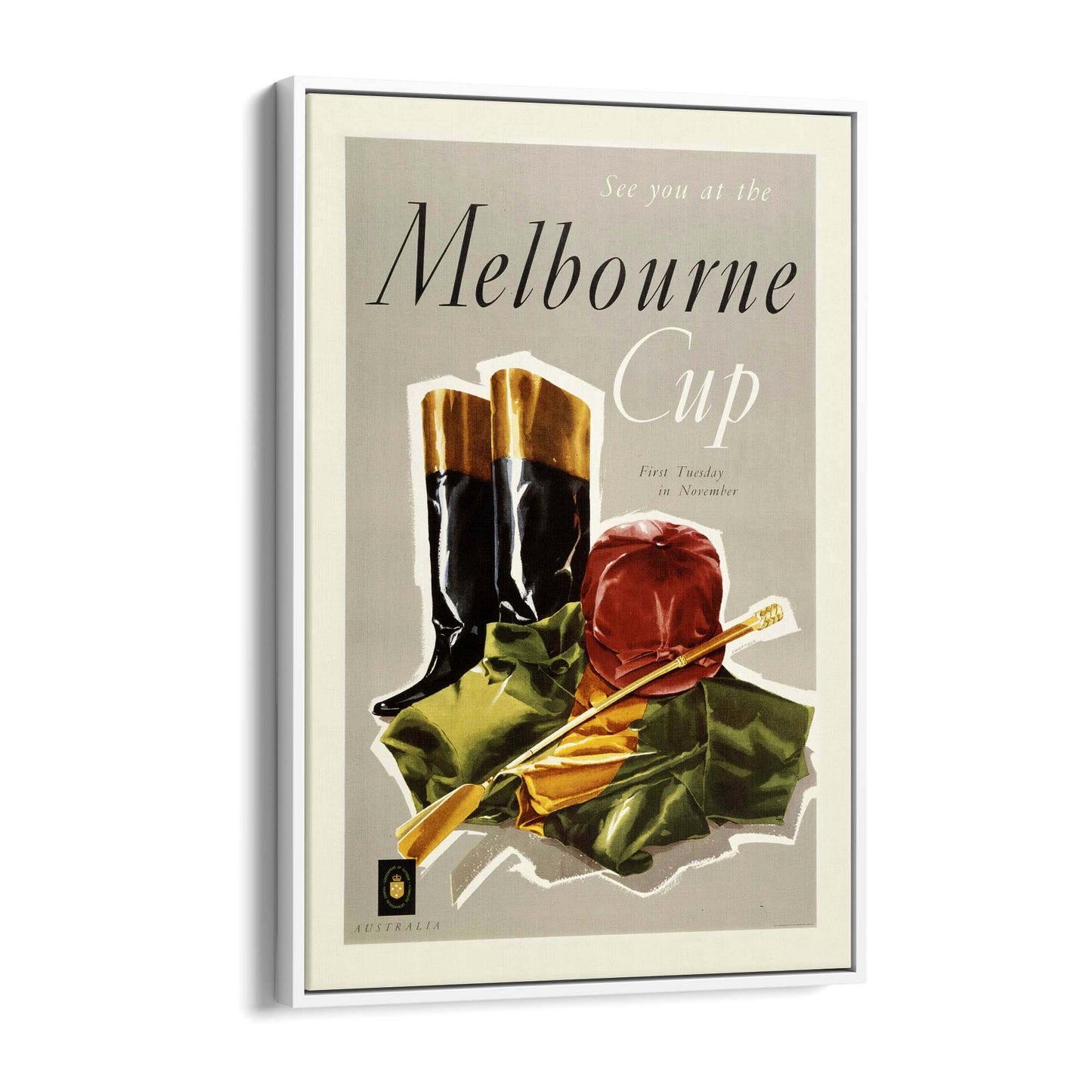 Vintage Melbourne Cup Advert Victoria Wall Art - The Affordable Art Company