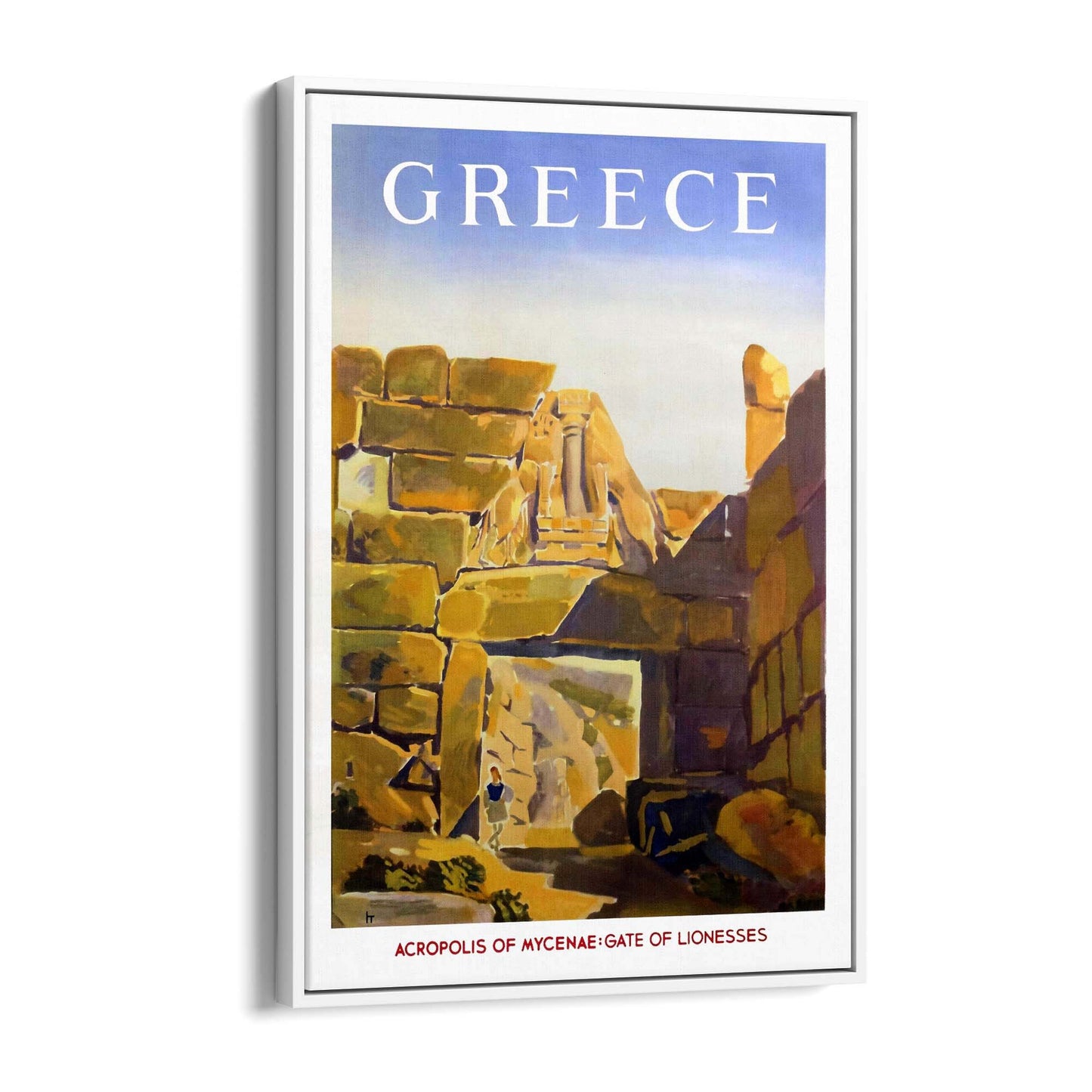 Mycenae Greece Vintage Travel Advert Wall Art - The Affordable Art Company