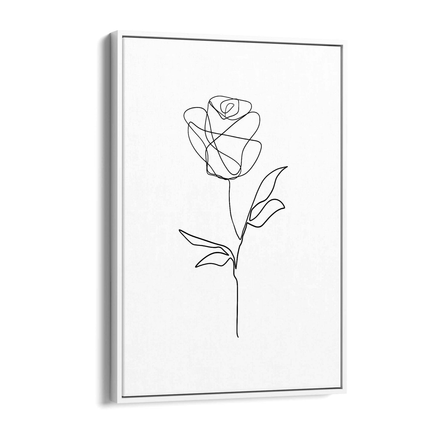 Minimal Line Flower Drawing Wall Art #2 - The Affordable Art Company