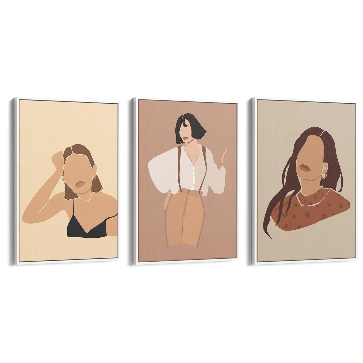 Set of Retro Fashion Minimal Bedroom Wall Art - The Affordable Art Company