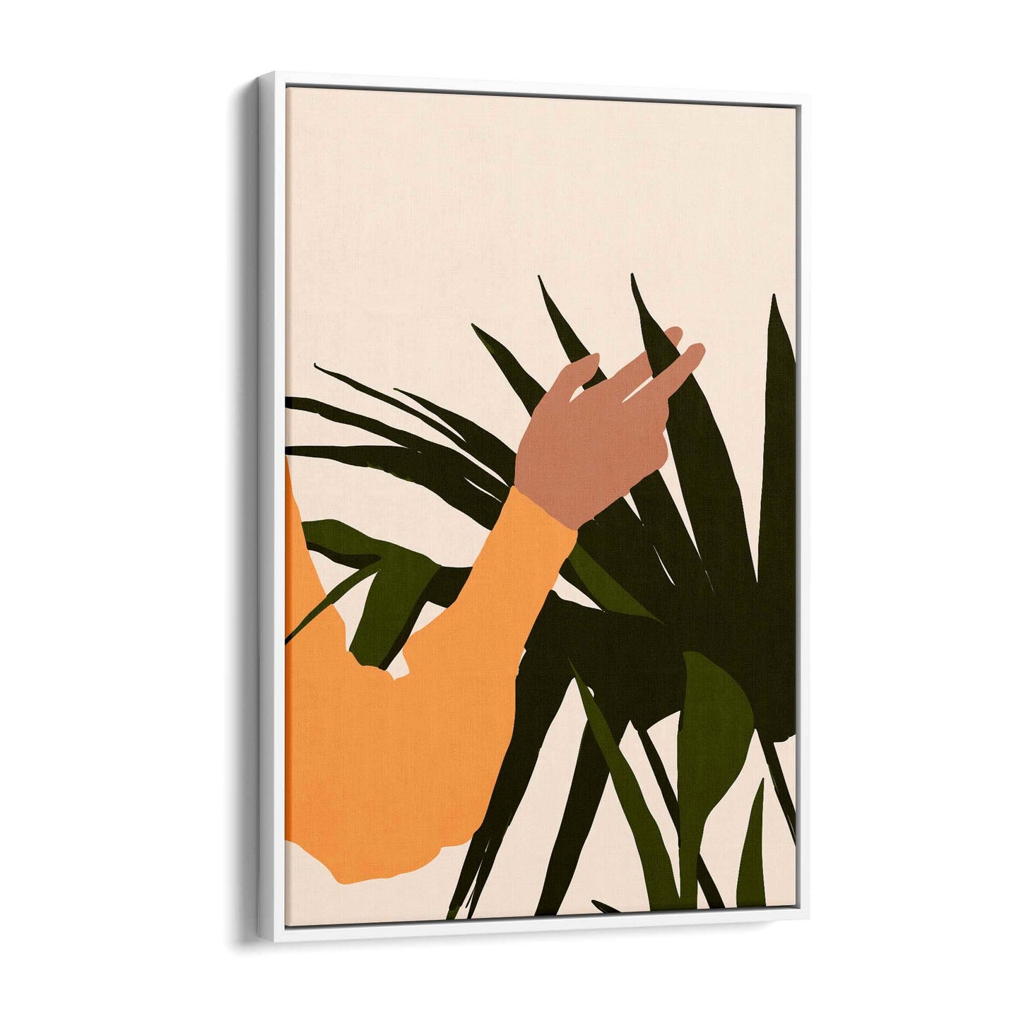 Retro House Plant Modern Pastel Wall Art - The Affordable Art Company