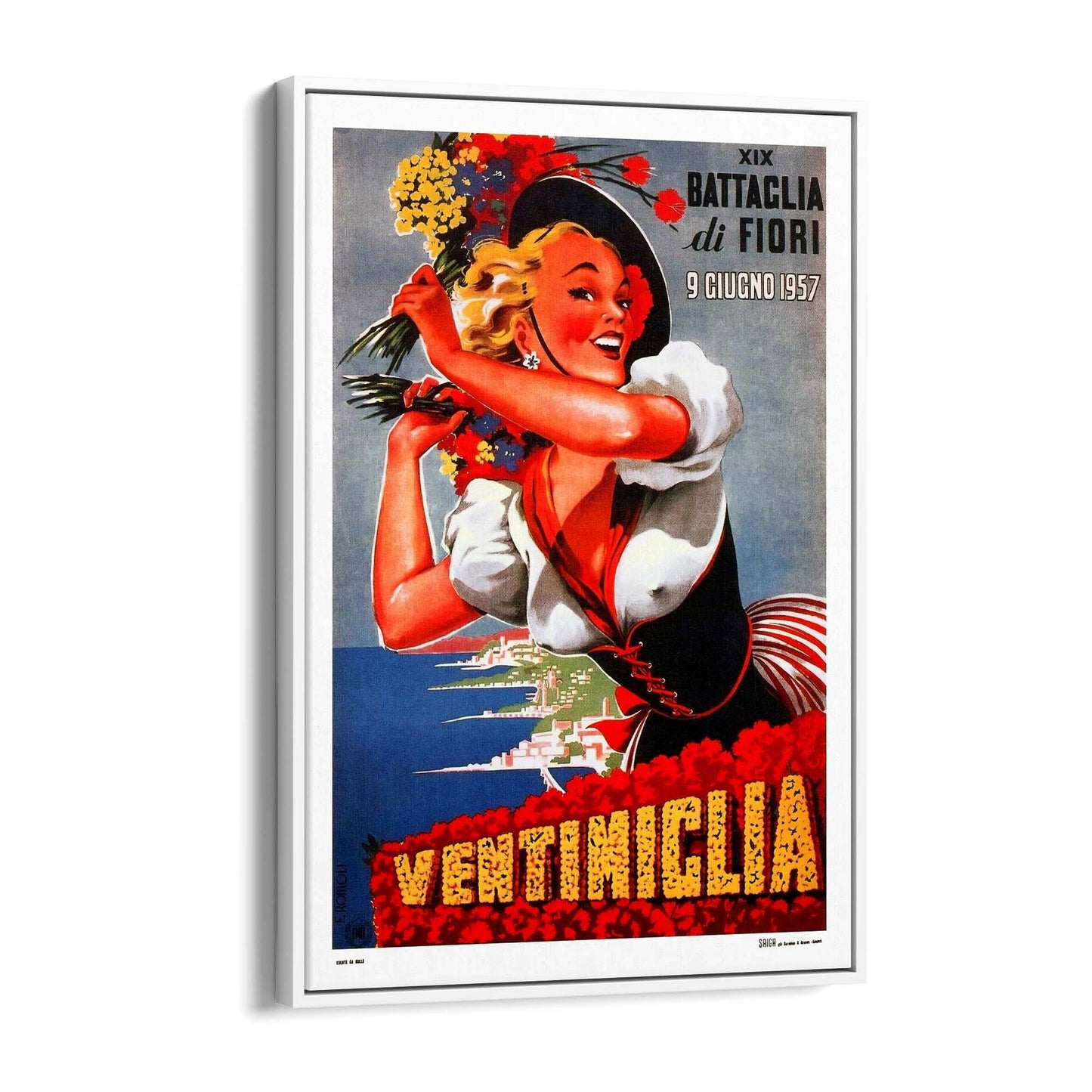 Ventimiglia Italian Vintage Advert Wall Art - The Affordable Art Company