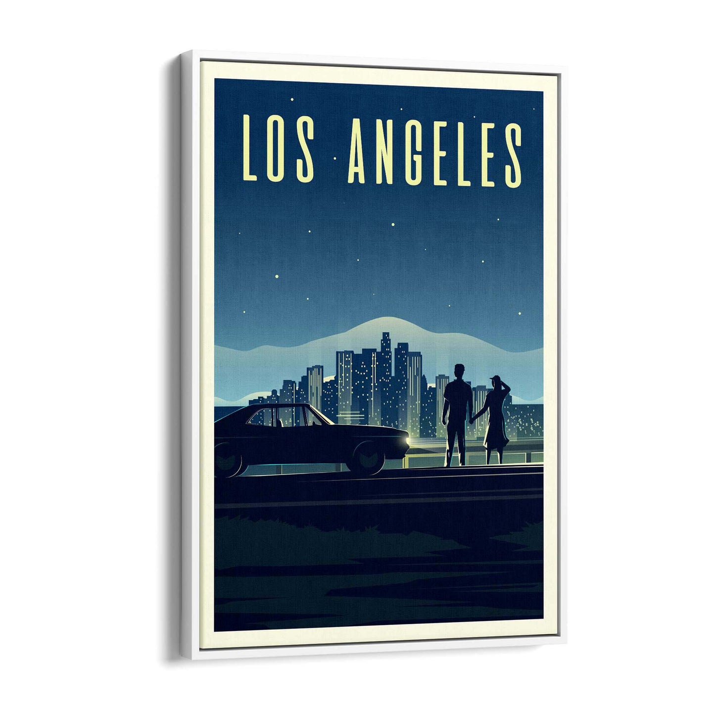 Retro Los Angeles California Travel Vintage Wall Art - The Affordable Art Company