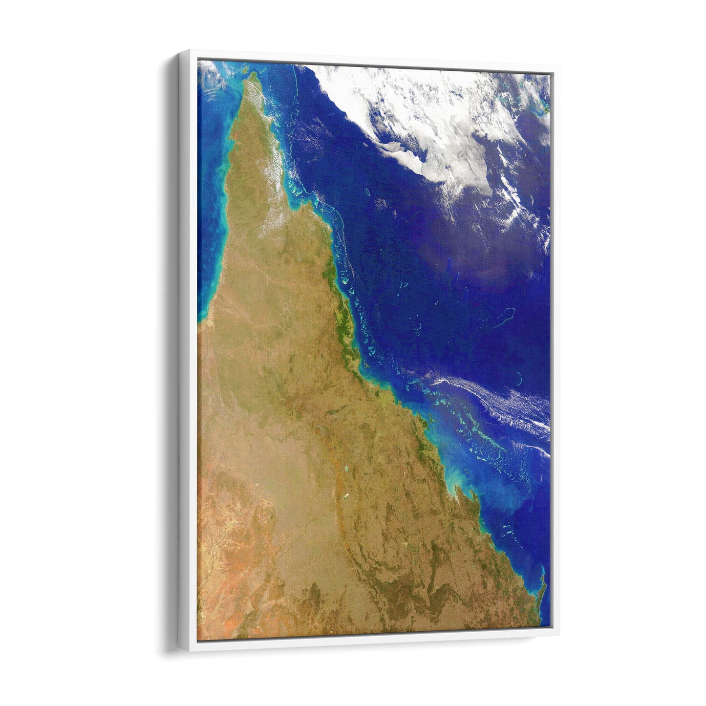 Great Barrier Reef from Space Australia Wall Art - The Affordable Art Company