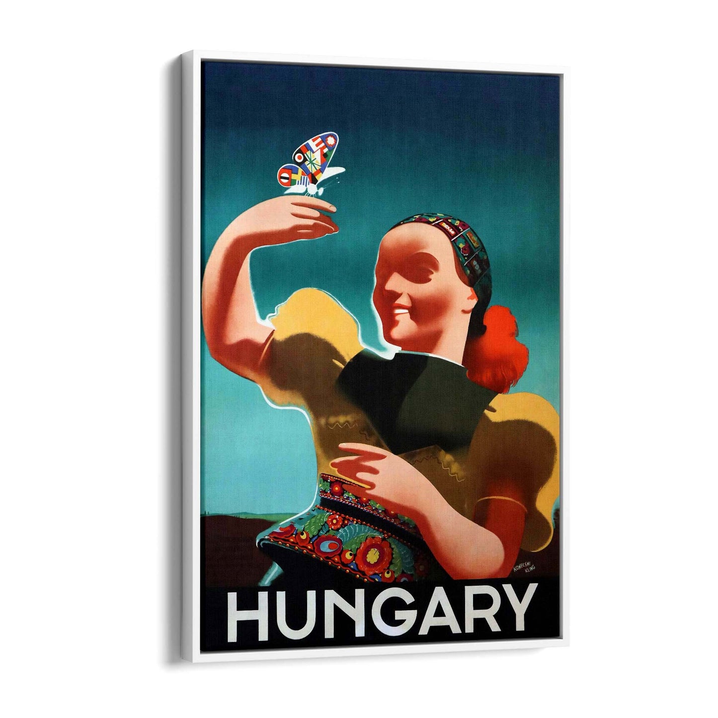 Hungary Vintage Travel Advert Wall Art - The Affordable Art Company