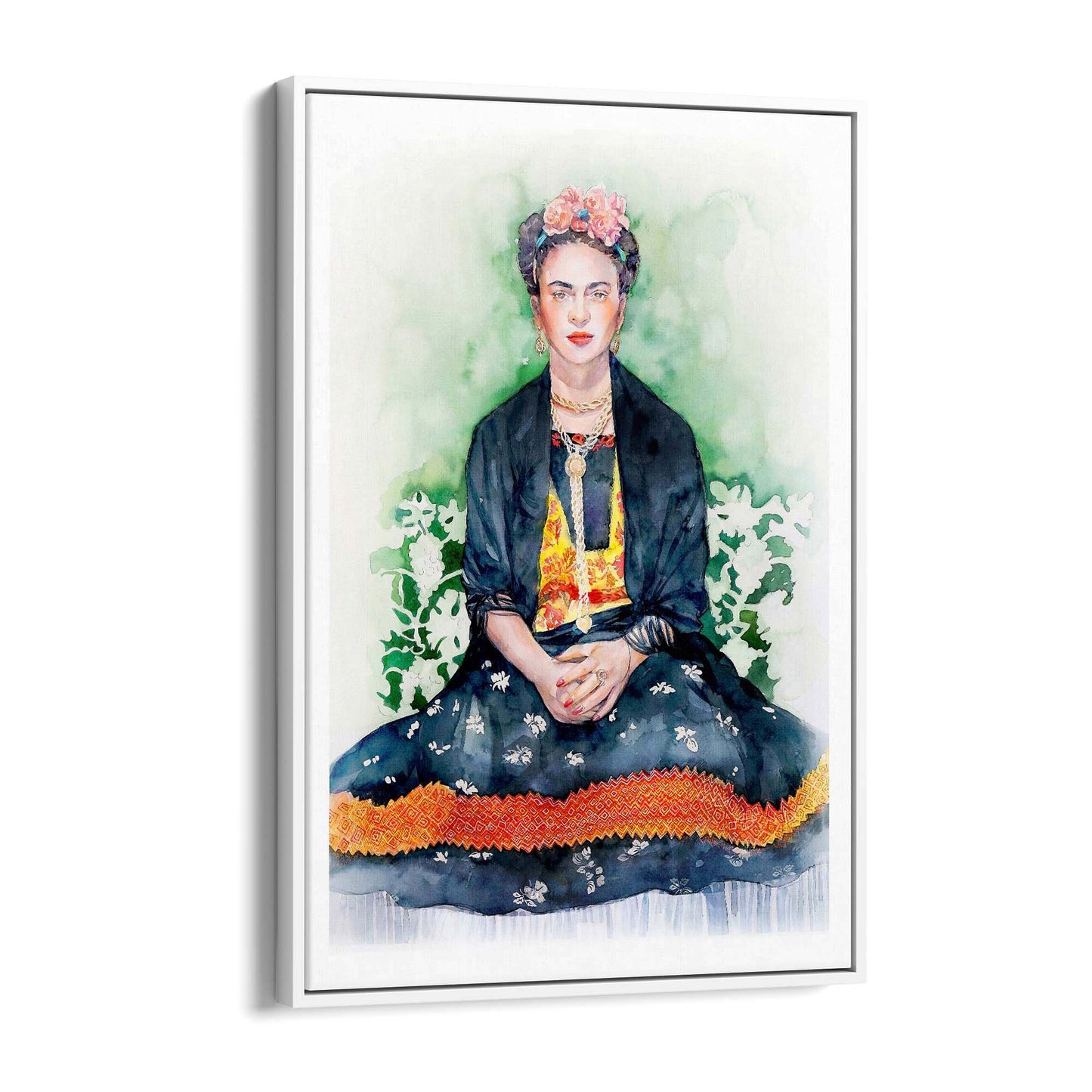 Frida Kahlo Watercolour Painting Fashion Wall Art - The Affordable Art Company