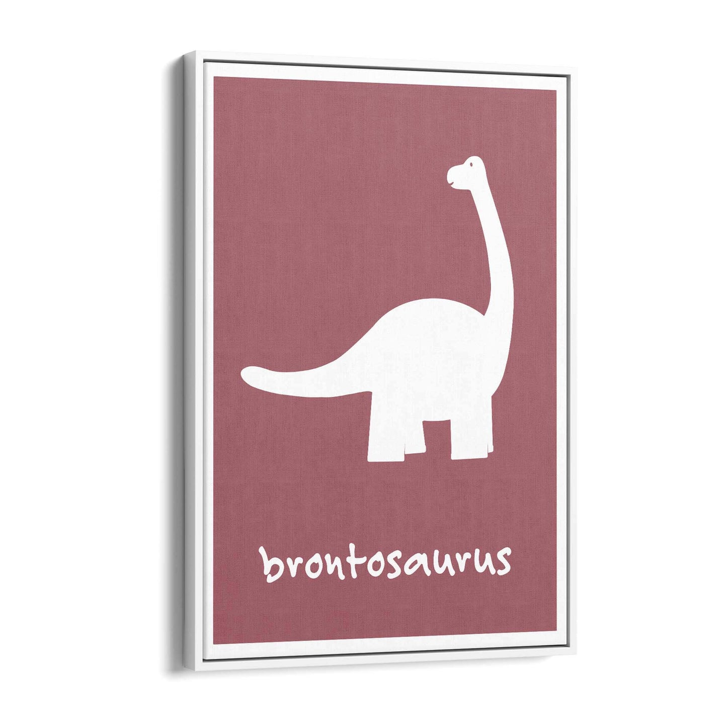 Brontosaurus Red Dinosaur Nursery Boys Bedroom Art - The Affordable Art Company