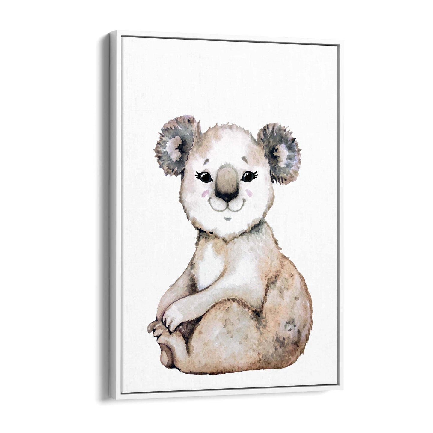 Cartoon Koala Cute Nursery Baby Animal Wall Art - The Affordable Art Company