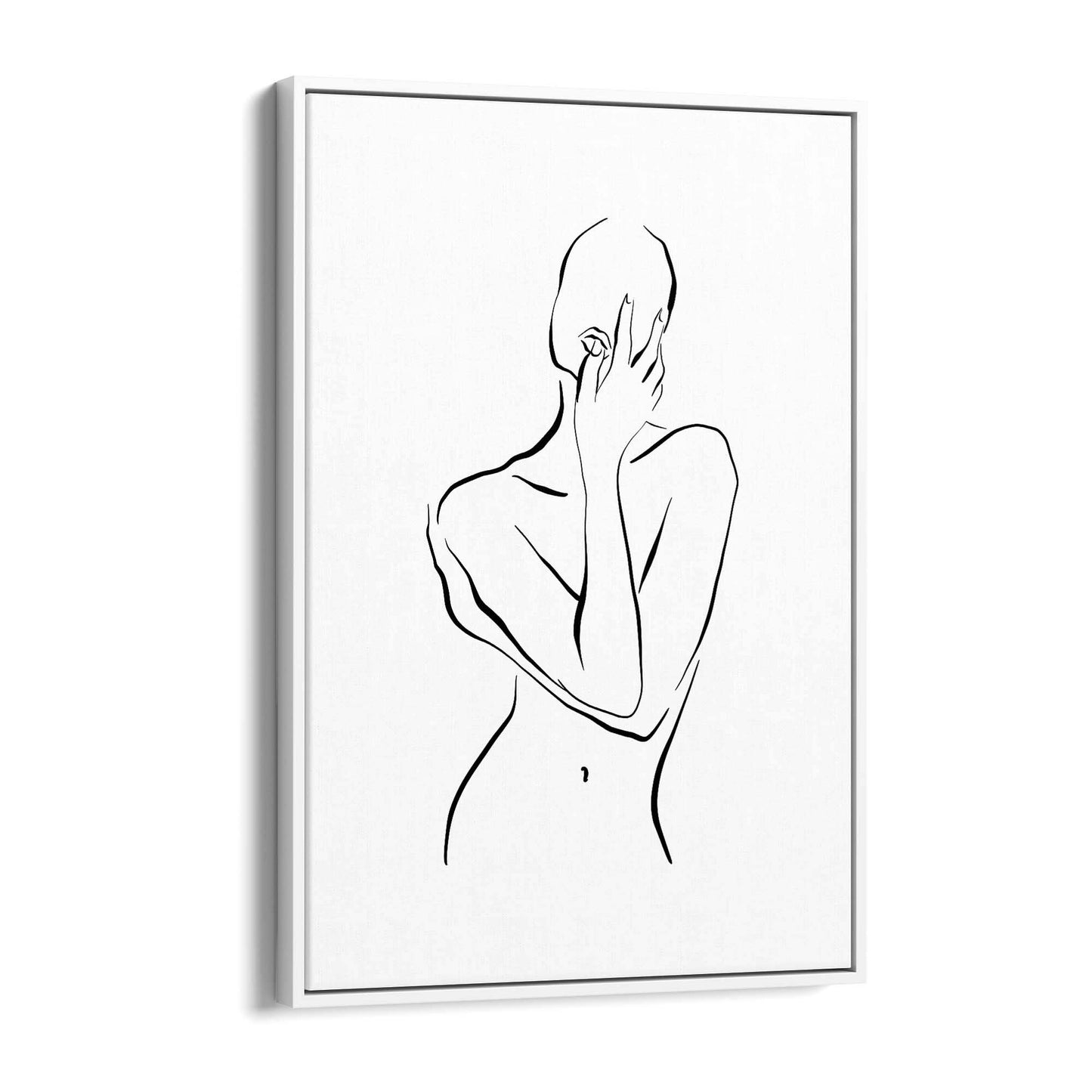 Nude Female Body Minimal Line Drawing Wall Art #1 - The Affordable Art Company