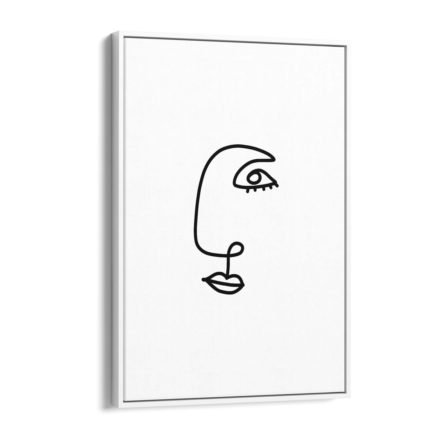 Minimal Abstract Line Face Modern Wall Art #6 - The Affordable Art Company