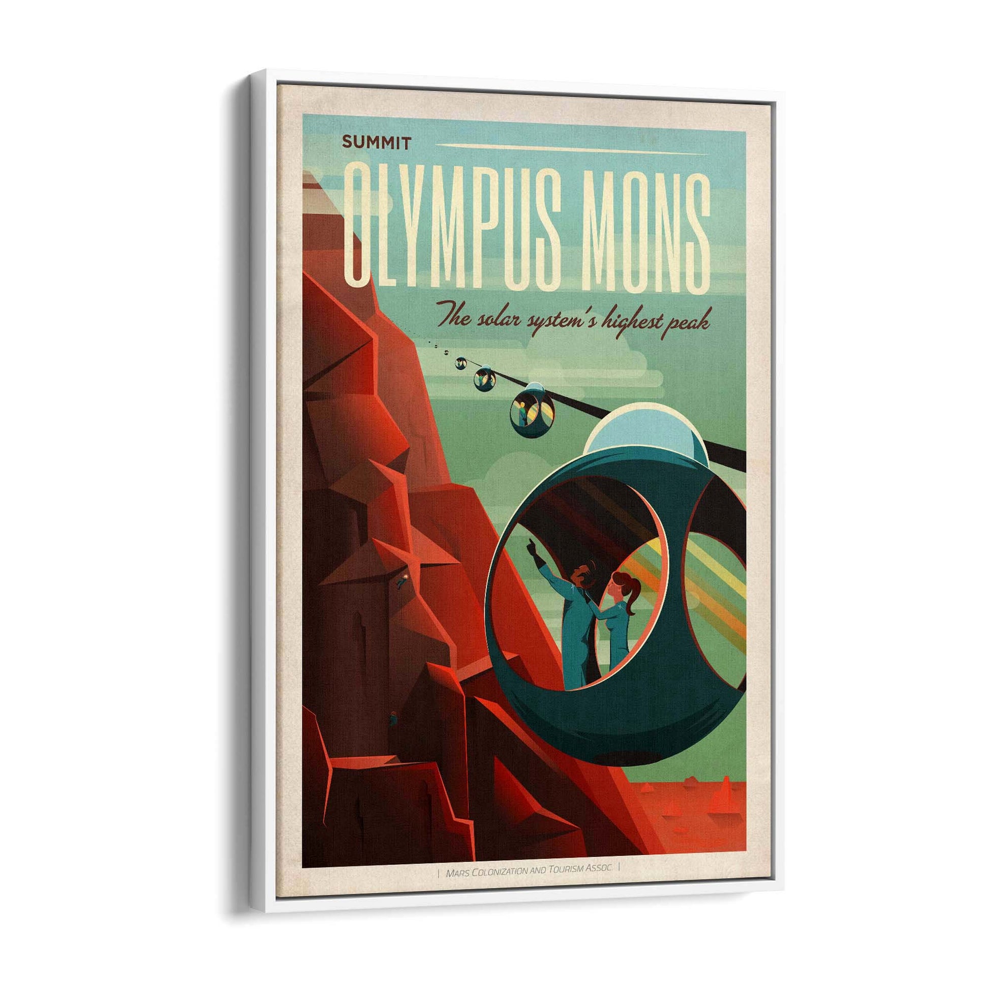 Retro Olympus Mons Space NASA Science Wall Art - The Affordable Art Company
