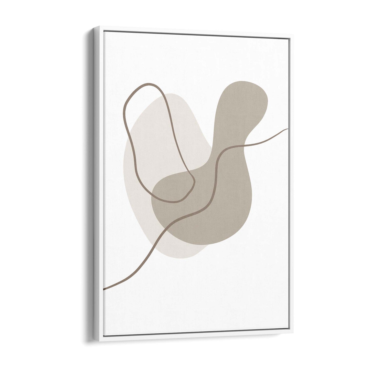 Minimal Black & White Shapes Abstract Wall Art #9 - The Affordable Art Company