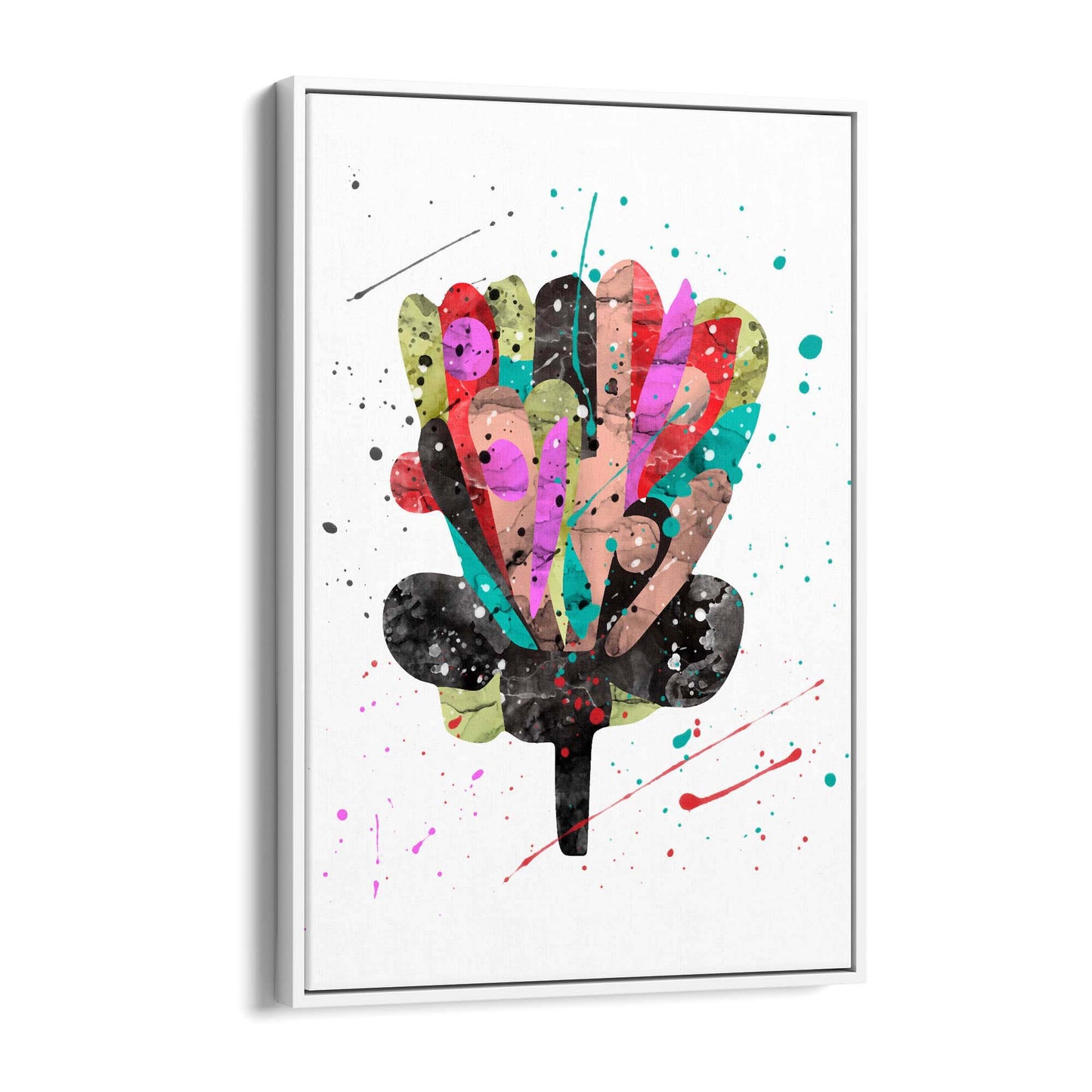 Scandi Flower Colourful Kitchen Cafe Wall Art #3 - The Affordable Art Company