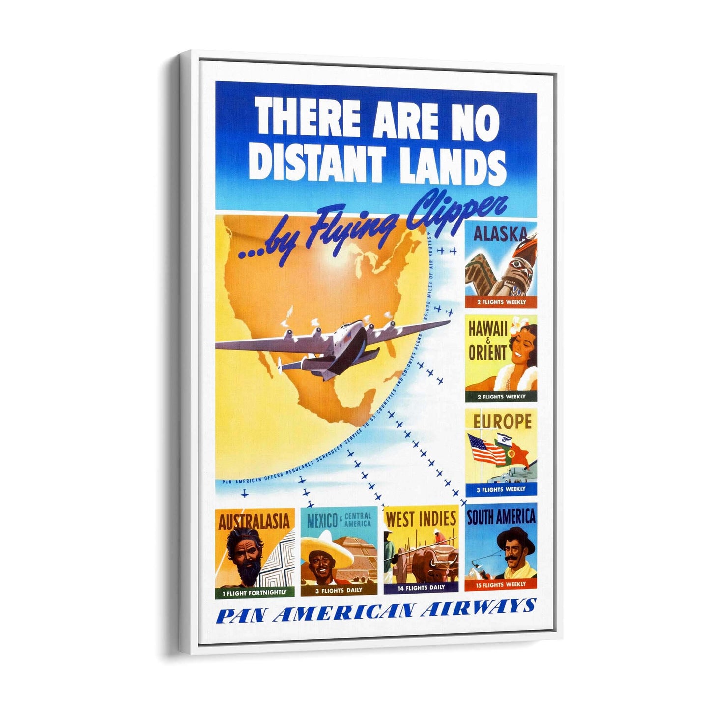 Pan American Airways "Distant Lands" Vintage Travel Advert Wall Art - The Affordable Art Company