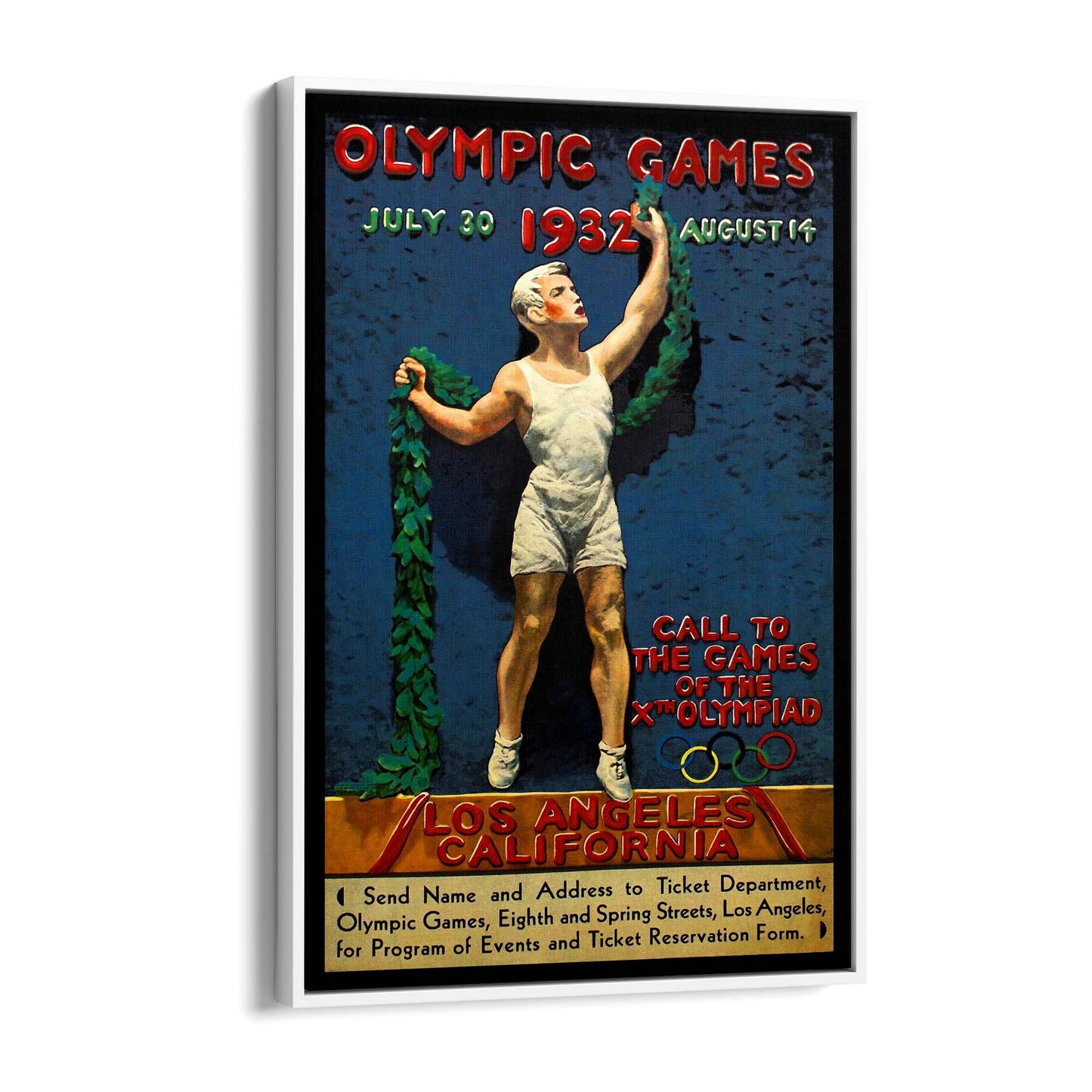 1936 Los Angeles Olympics Vintage Sports Advert Wall Art - The Affordable Art Company