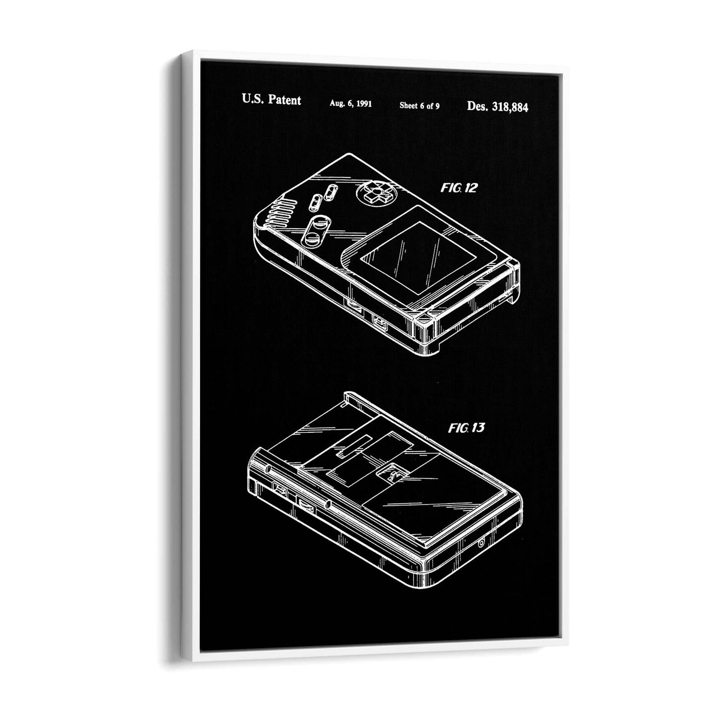 Vintage Game Boy Patent Gift Wall Art #1 - The Affordable Art Company