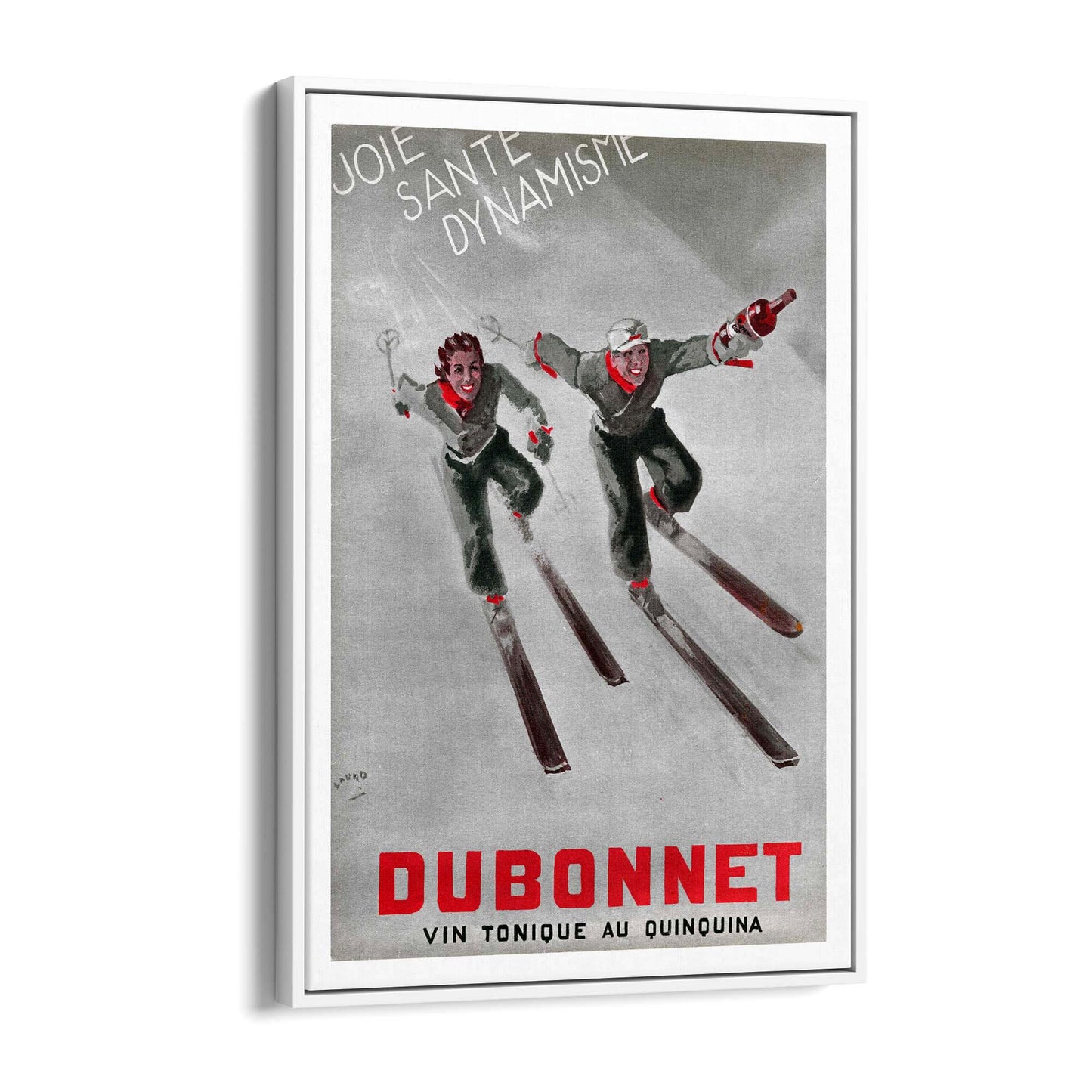 Dubonnet Aperitif Vintage Ski Advert Wall Art - The Affordable Art Company