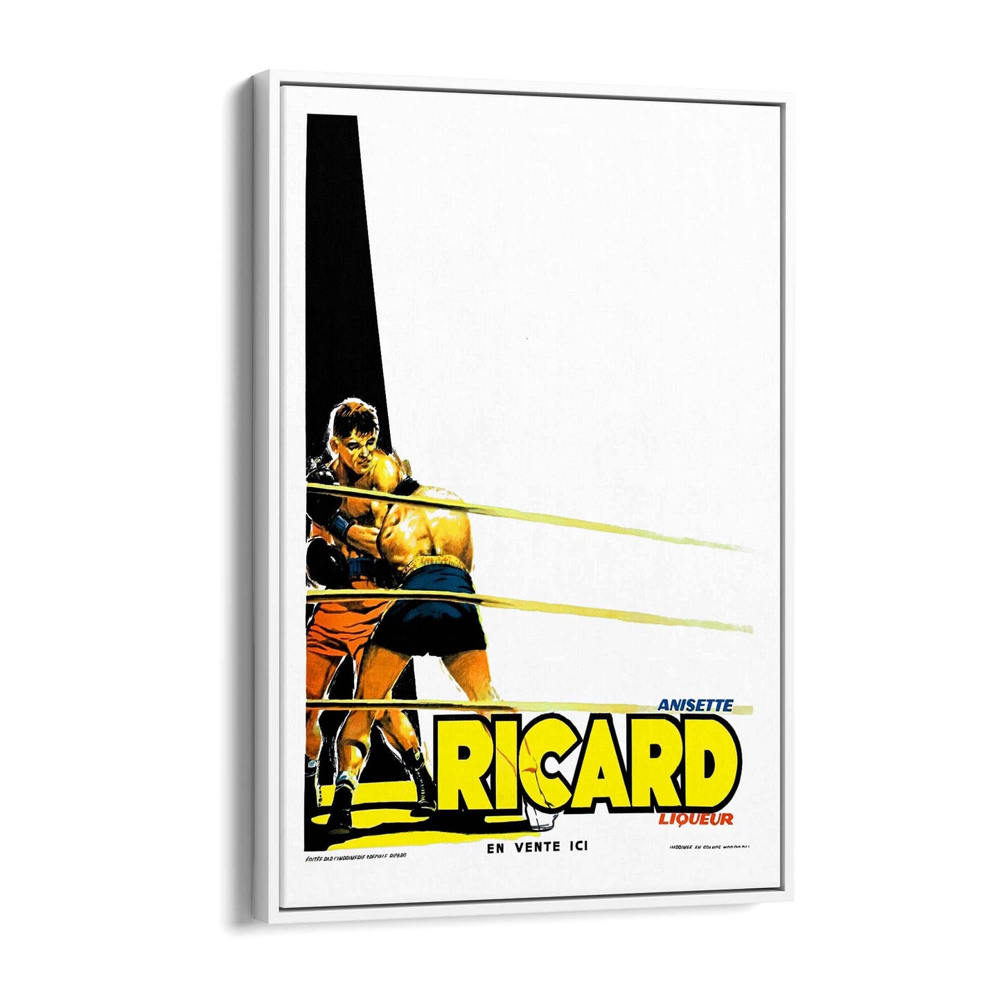 Ansiette Ricard Liqueur "Boxing" Vintage Advert Wall Art - The Affordable Art Company