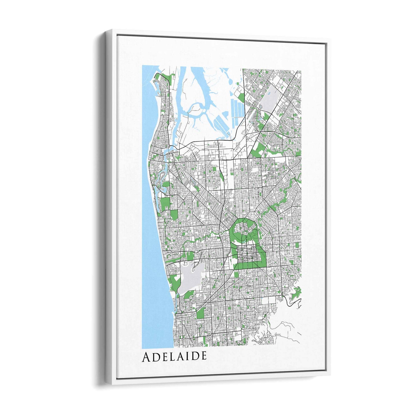 Minimal Adelaide Map South Australia Wall Art - The Affordable Art Company