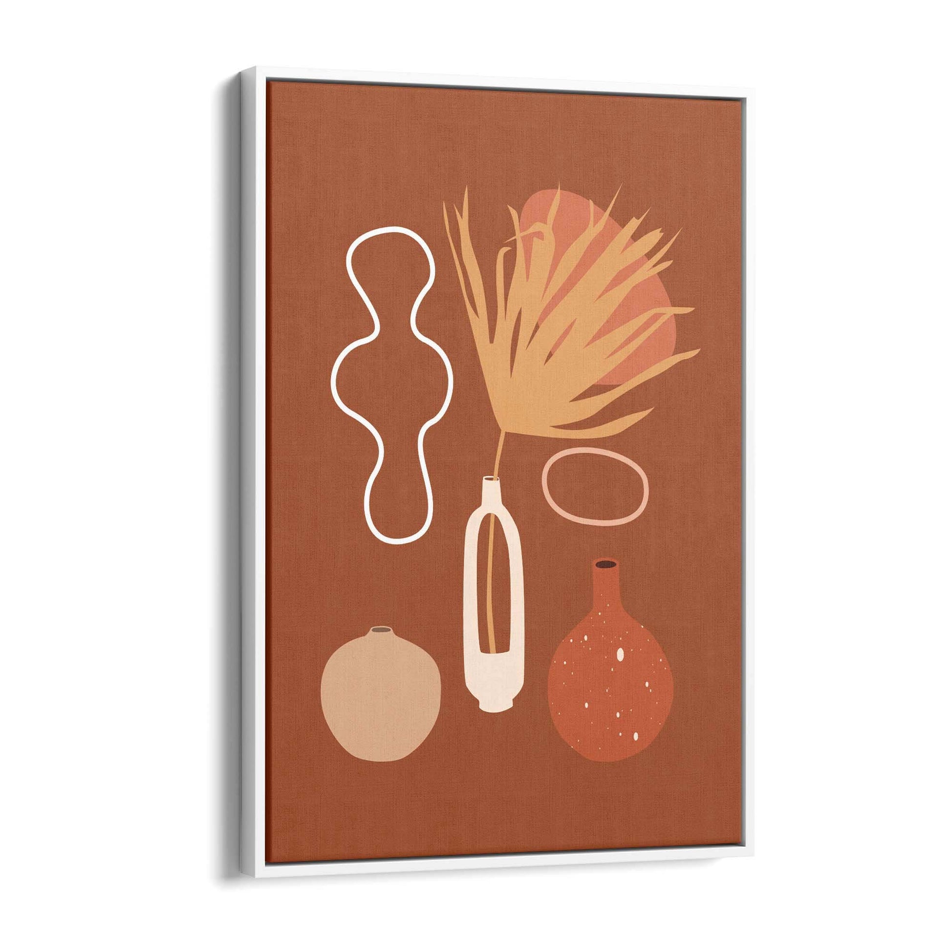 Minimal Plant Abstract Retro Kitchen Wall Art #6 - The Affordable Art Company