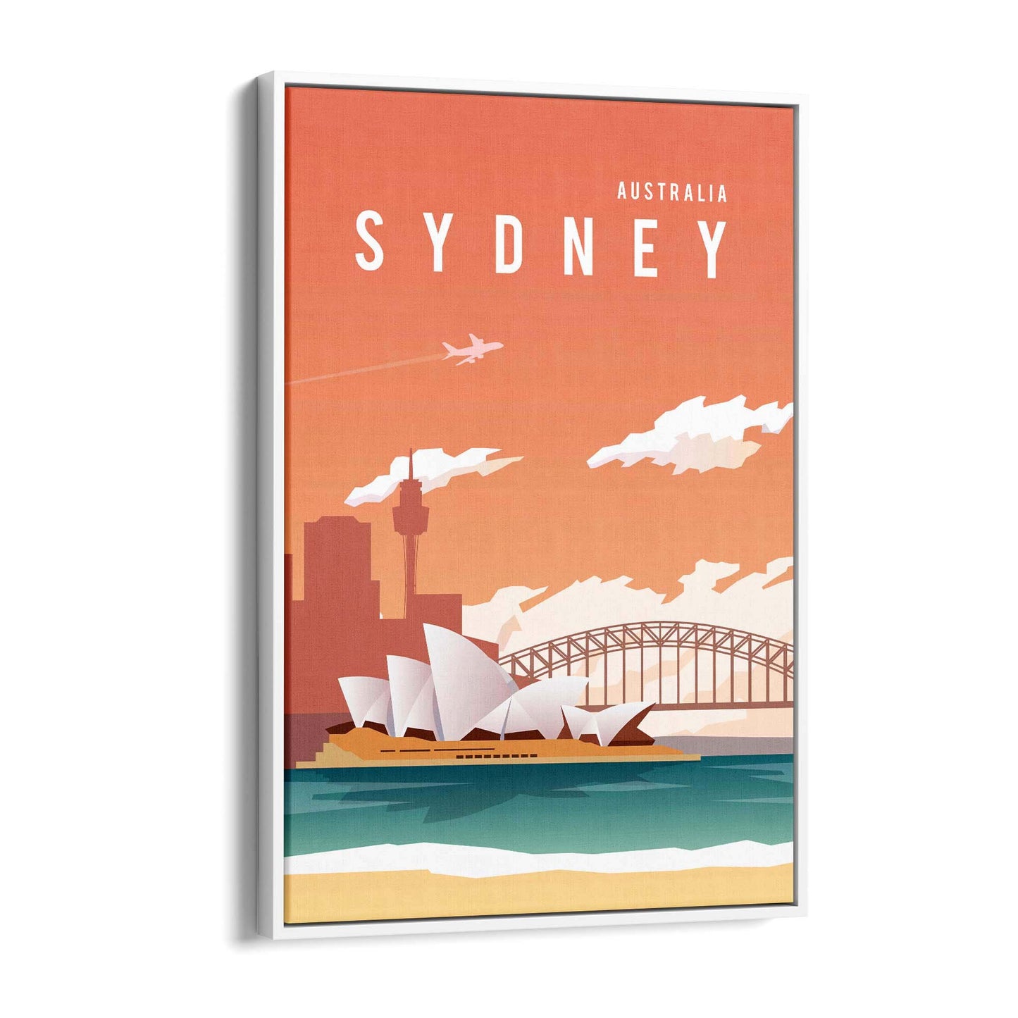 Retro Sydney Australia Vintage Travel Wall Art #2 - The Affordable Art Company