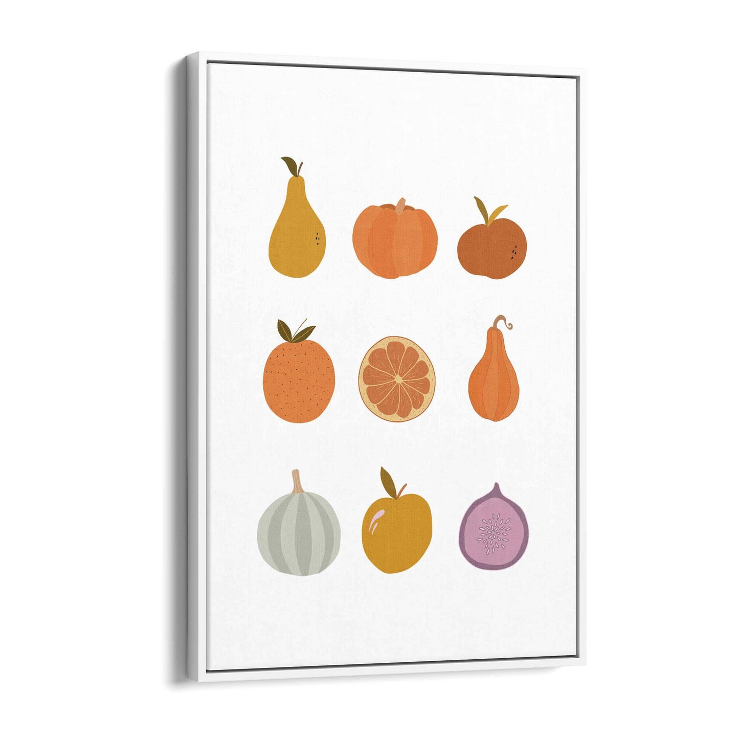 Minimal Fruit Collection Kitchen Food Wall Art - The Affordable Art Company