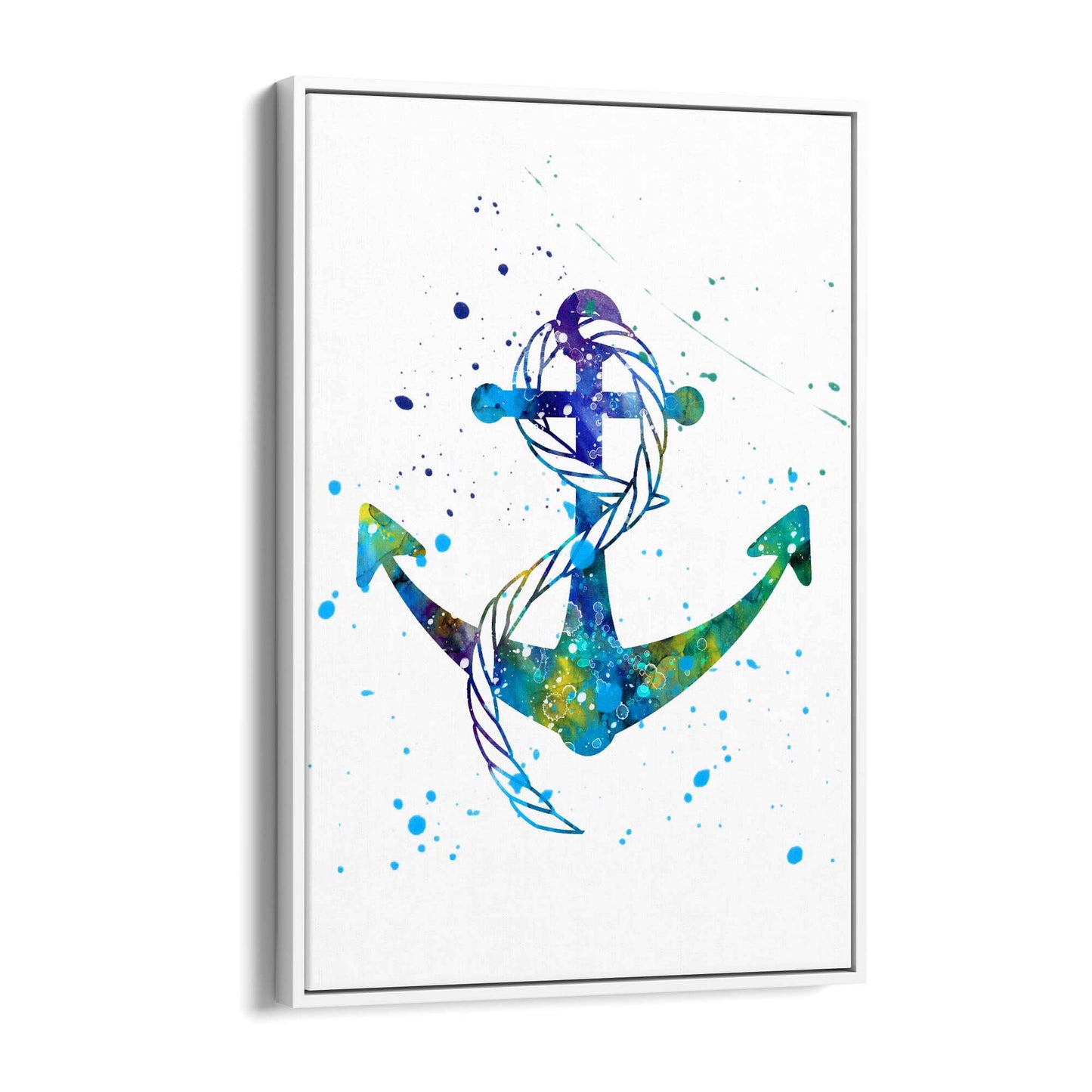 Anchor Painting Nautical Coastal Bathroom Wall Art #4 - The Affordable Art Company