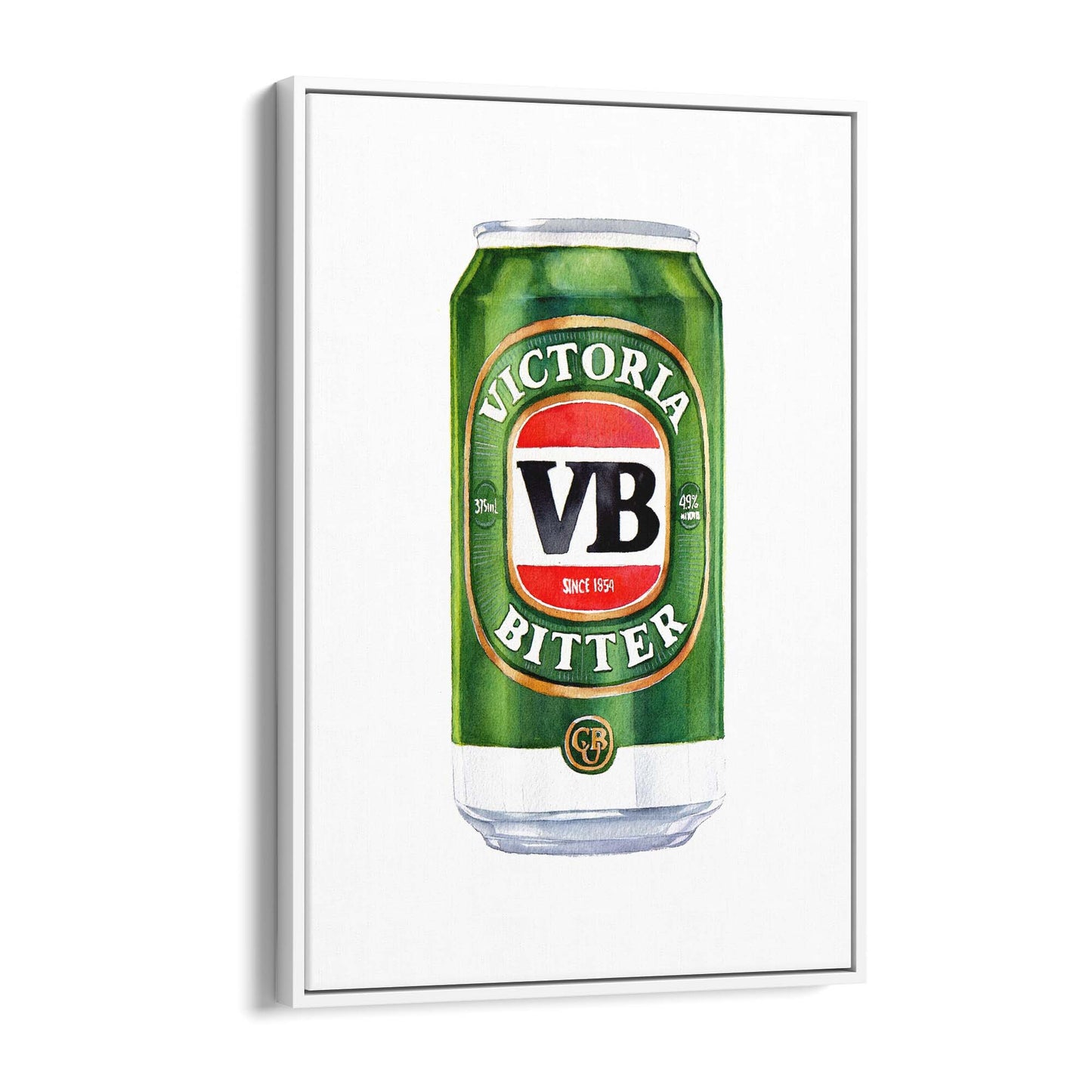 Victoria Bitter Tinnie Beer Painting Gift Wall Art - The Affordable Art Company