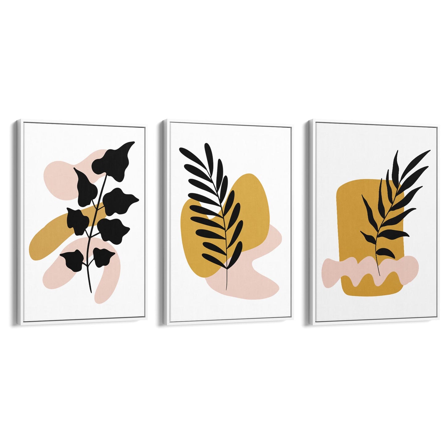 Set of Abstract Minimal Floral Drawings Wall Art - The Affordable Art Company