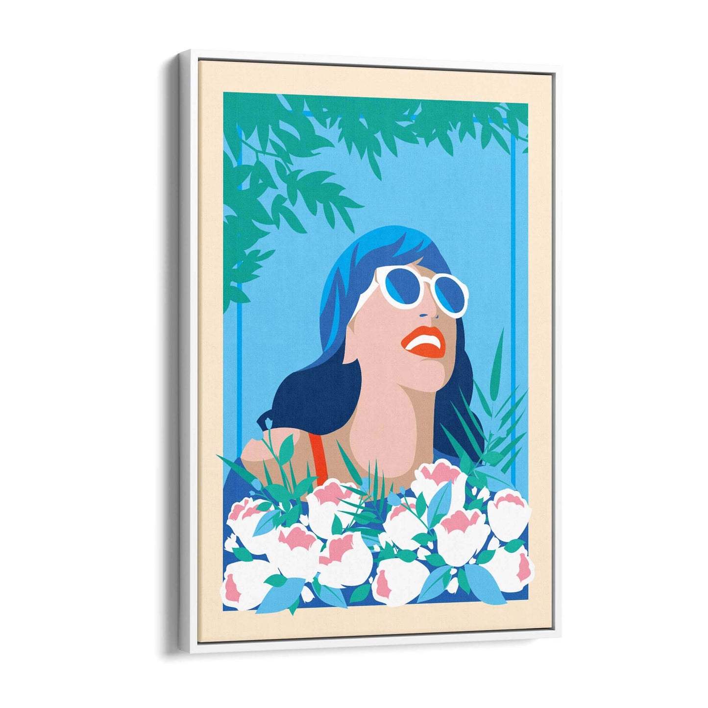 Retro Summer Girl Fashion Wall Art #1 - The Affordable Art Company