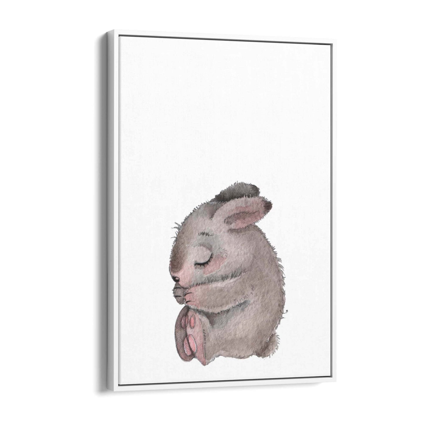 Sleeping Rabbit Cartoon Animal Nursery Wall Art #2 - The Affordable Art Company