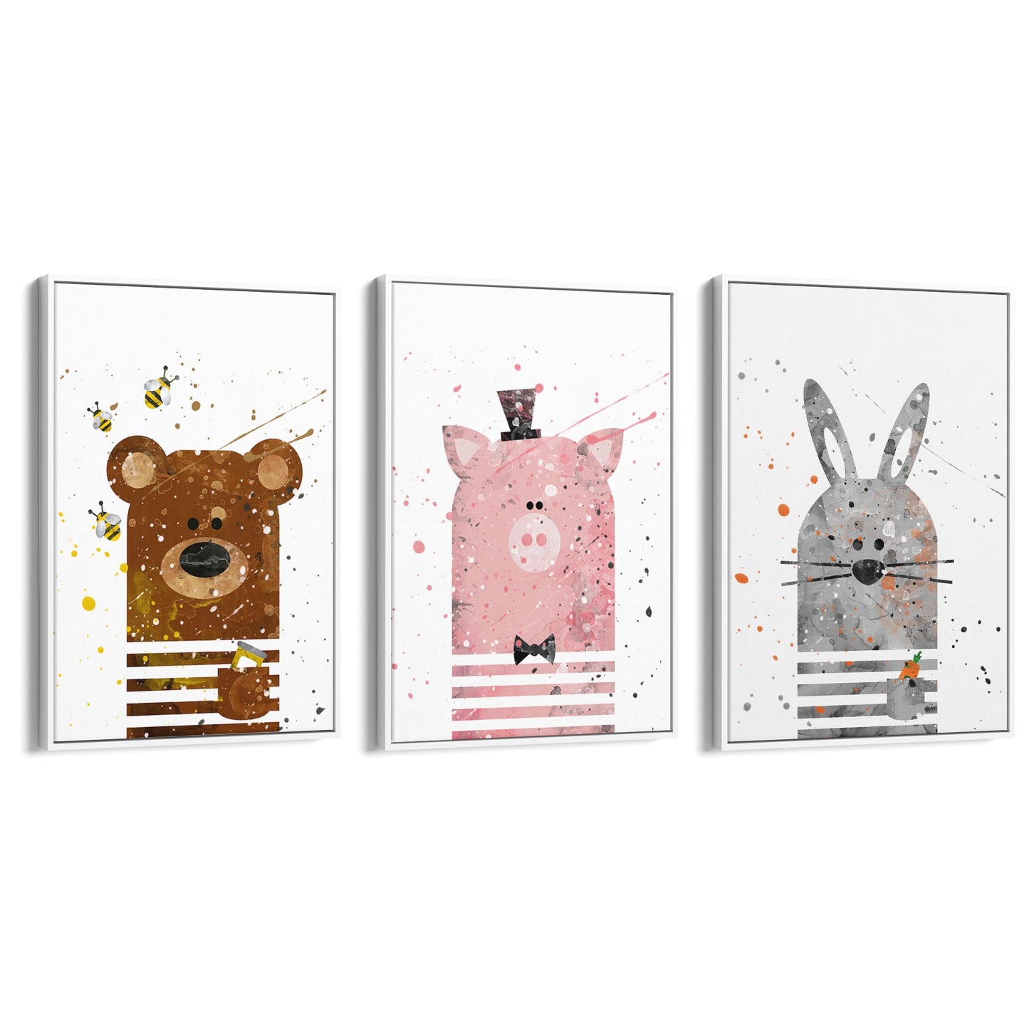 Set of Nursery Animals Wall Art - The Affordable Art Company
