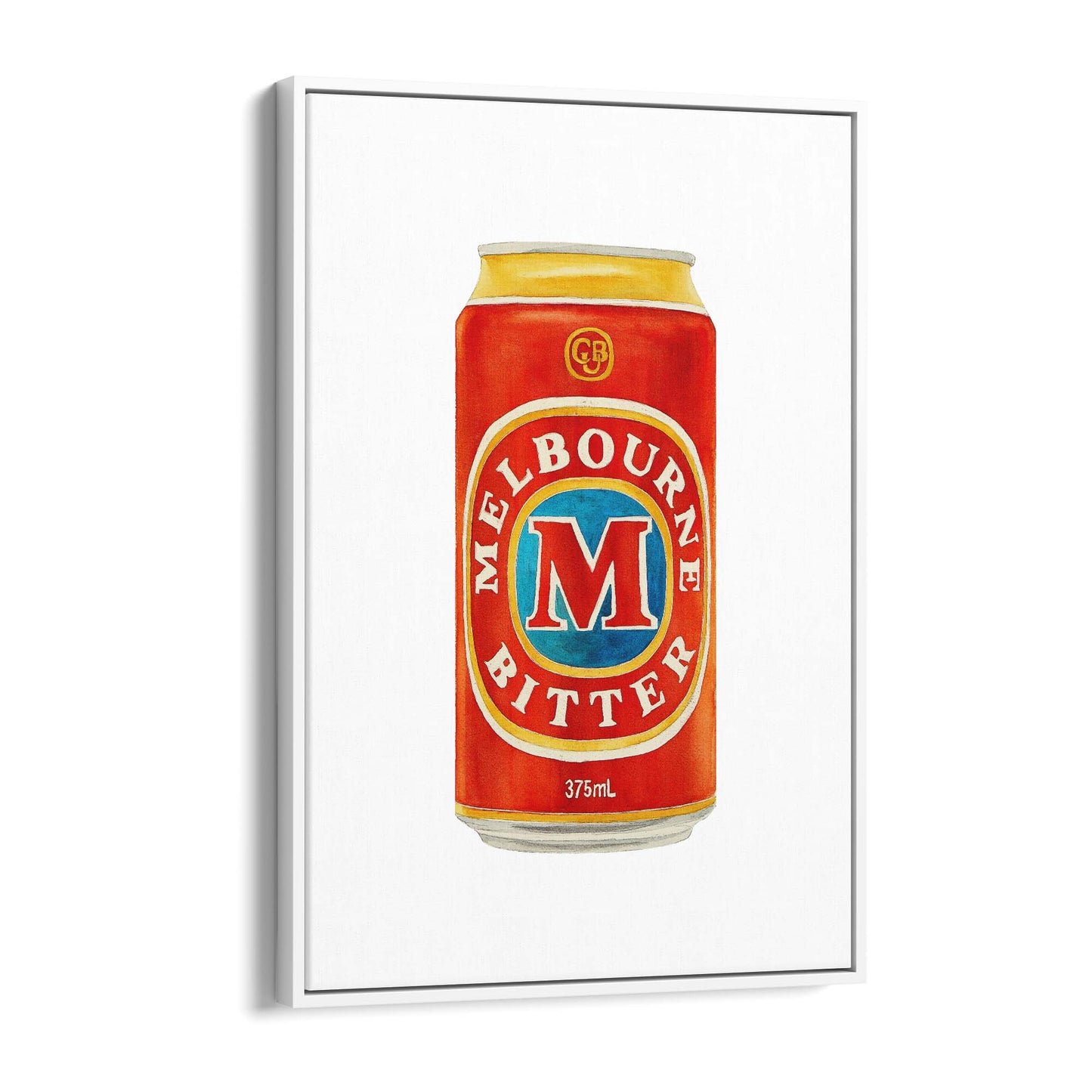 Melbourne Bitter Tinnie Beer Painting Wall Art - The Affordable Art Company