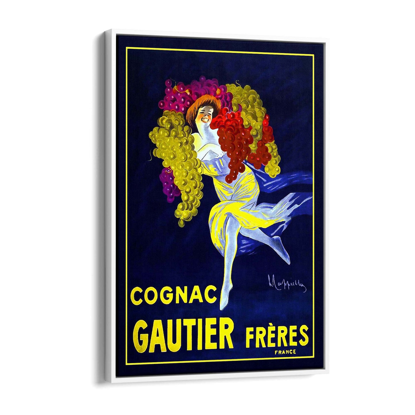 Gautier Frères Cognac Vintage Drinks Advert Wall Art - The Affordable Art Company