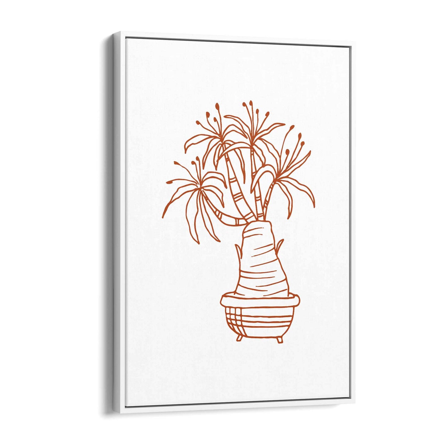 Abstract House Plant Minimal Living Room Wall Art #22 - The Affordable Art Company