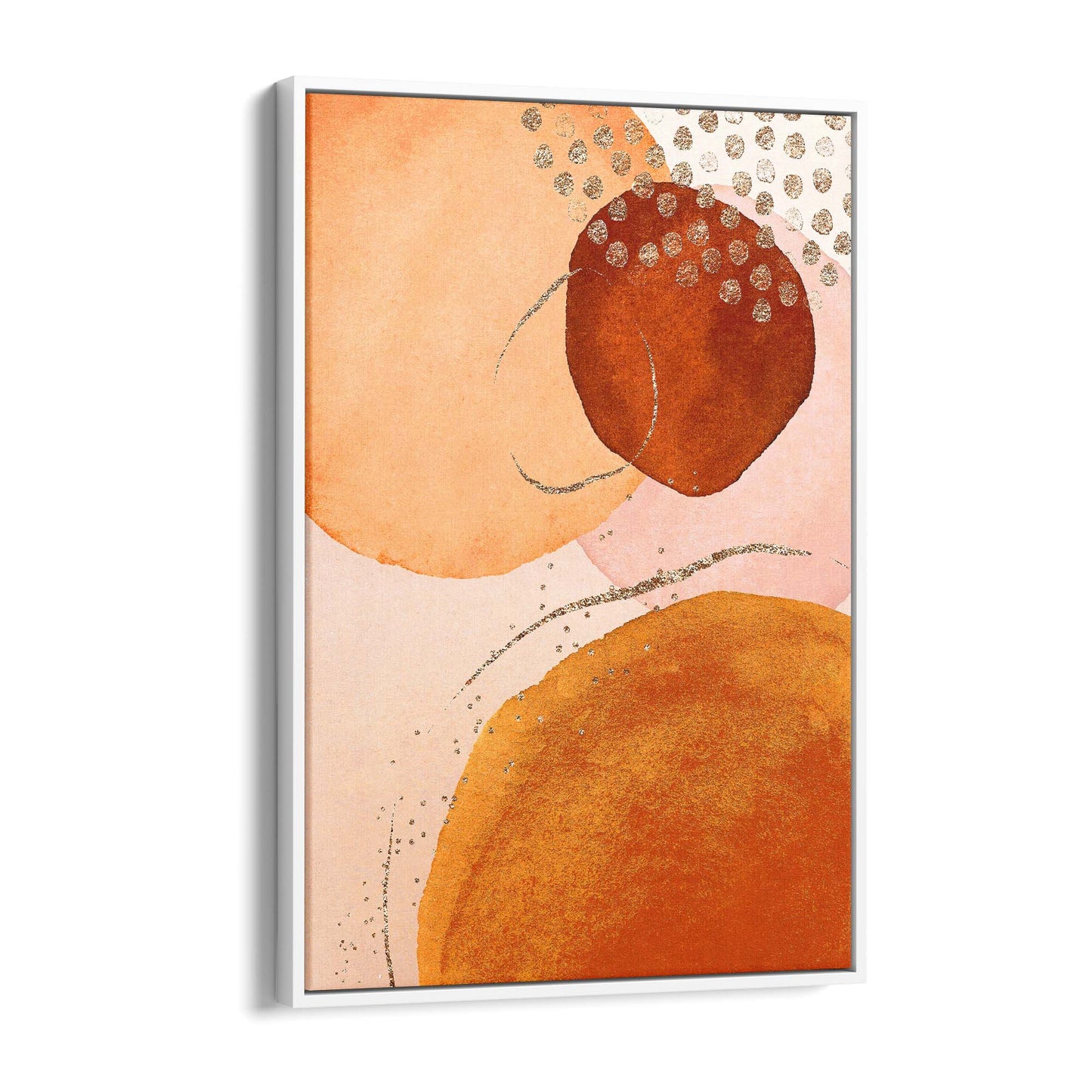 Abstract Modern Watercolour Shapes Painting Wall Art #1 - The Affordable Art Company