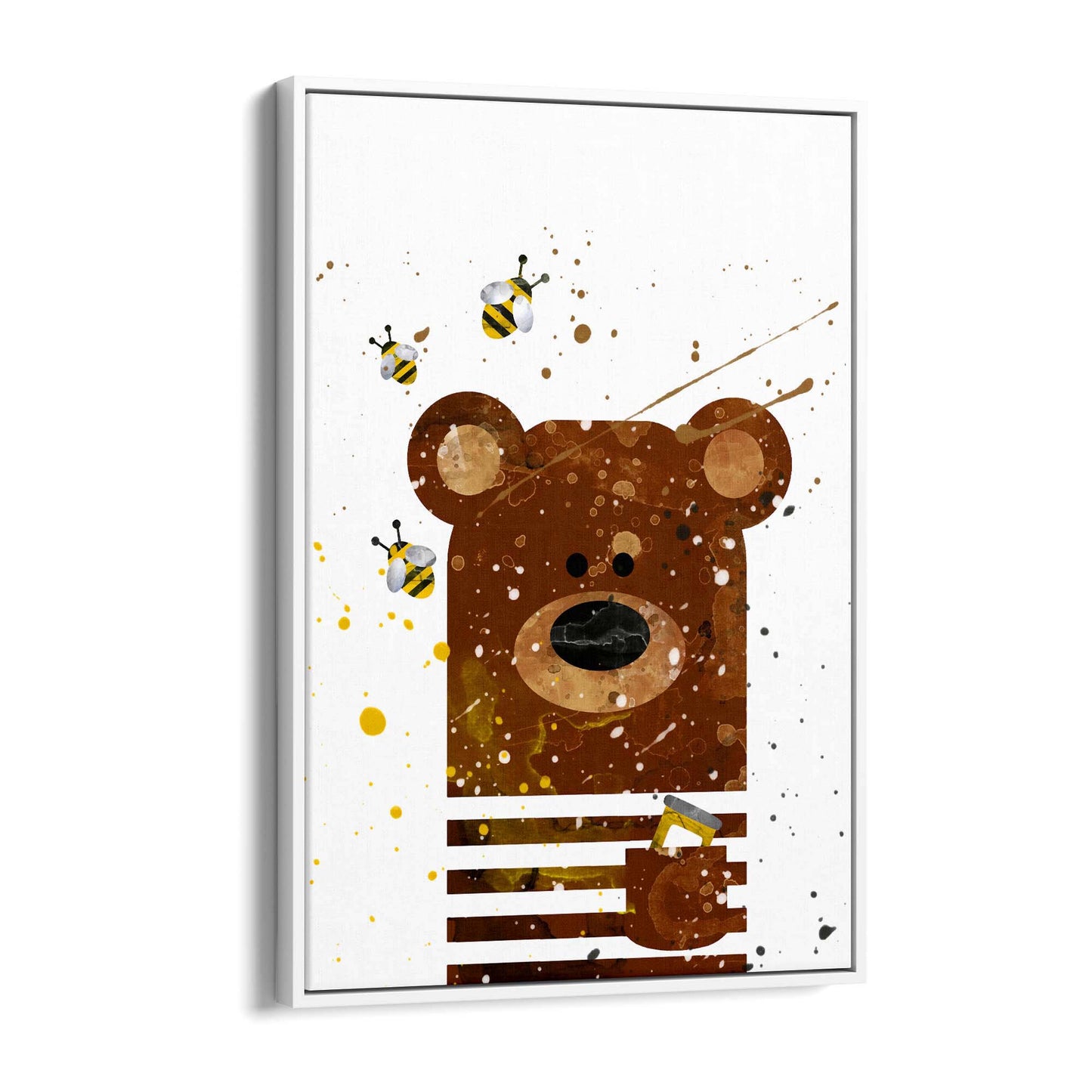 Cute Baby Bear Nursery Animal Decor Wall Art - The Affordable Art Company