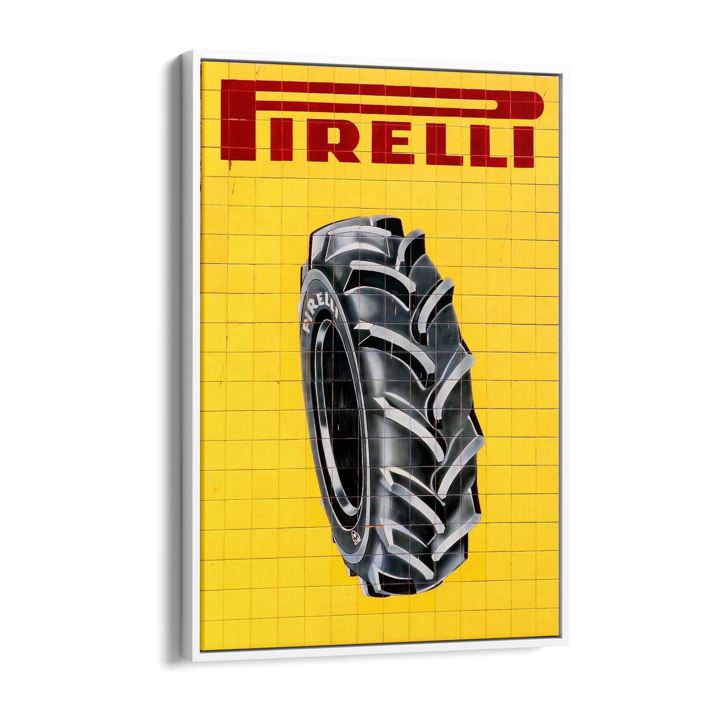 Pirelli Vintage Advert Garage Man Cave Wall Art - The Affordable Art Company