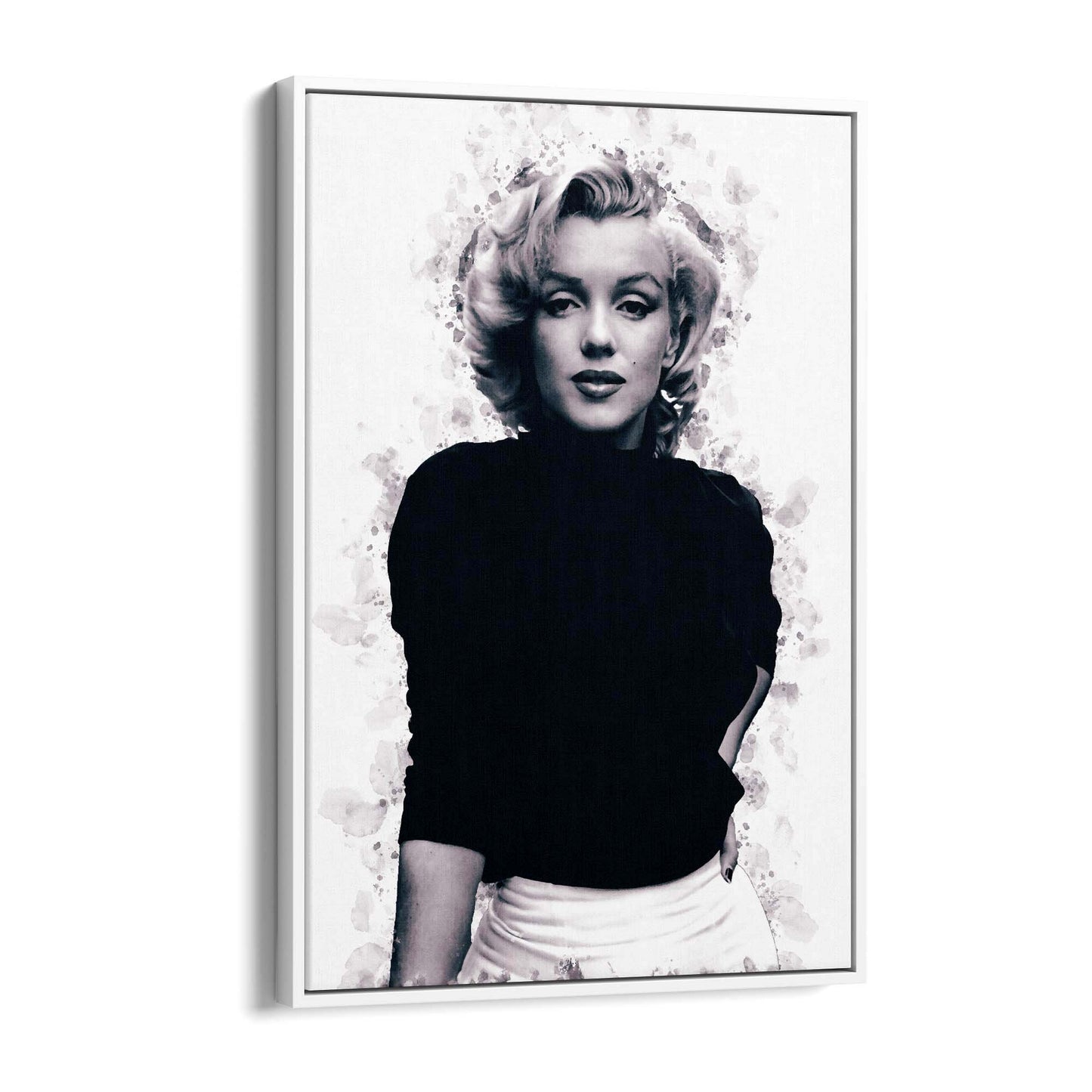 Marilyn Monroe Minimal Black Ink Fashion Wall Art #1 - The Affordable Art Company