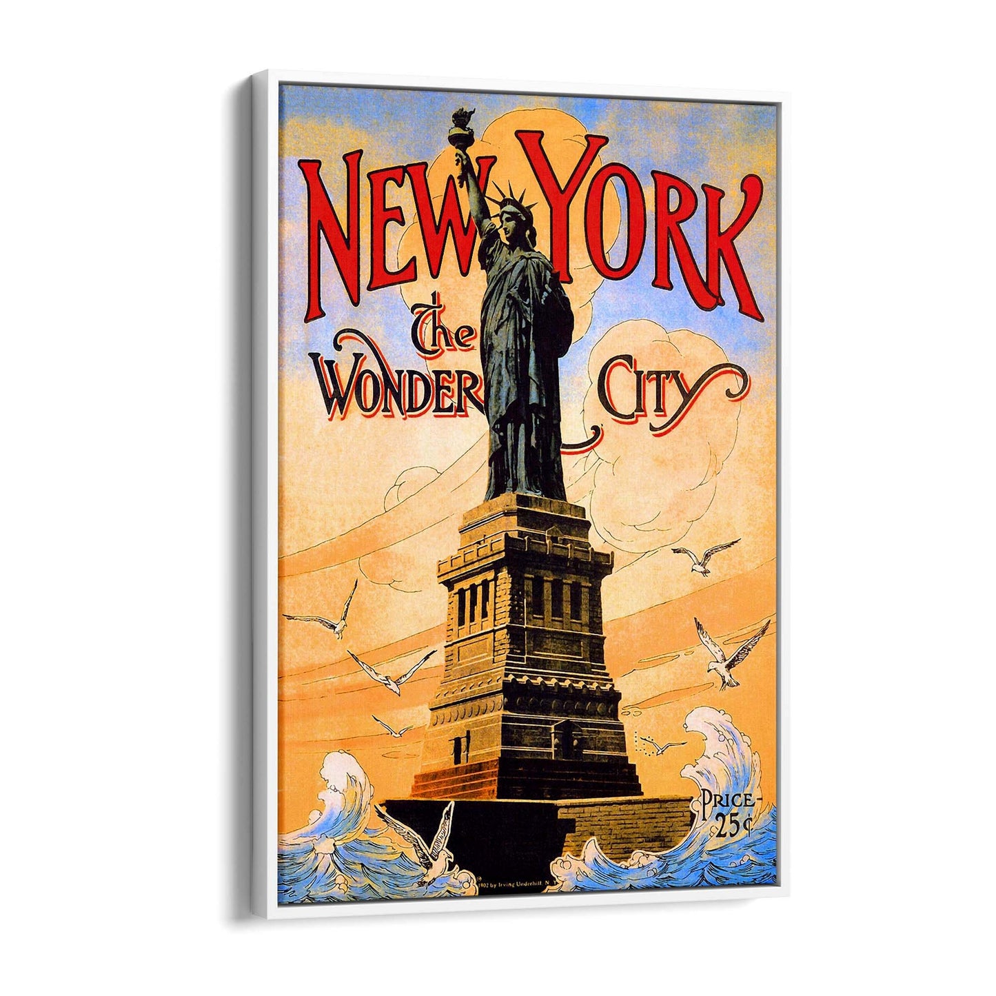 Statue of Liberty, New York Vintage Advert Wall Art - The Affordable Art Company