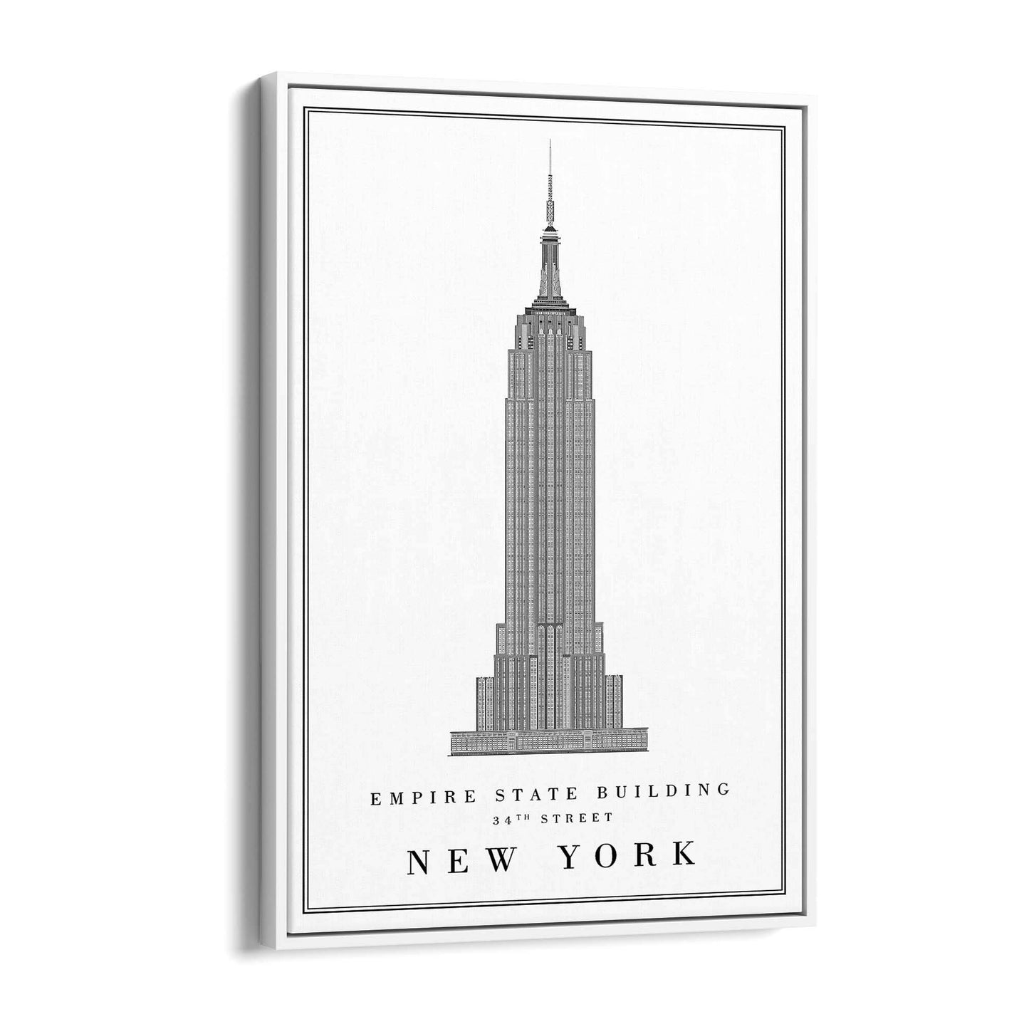 Empire State Building Minimal New York Wall Art - The Affordable Art Company