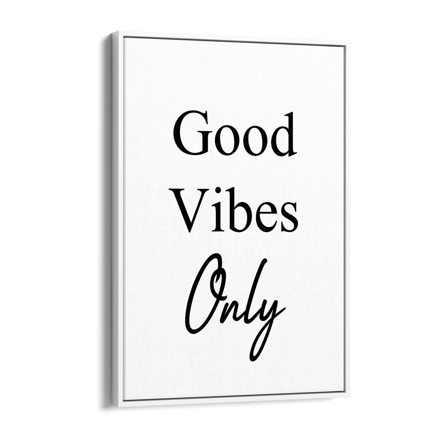 "Good Vibes" Fashion Quote Bedroom Wall Art - The Affordable Art Company