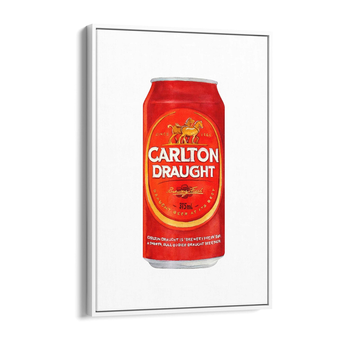 Carlton Draught Tinnie Painting Man Cave Gift Art - The Affordable Art Company