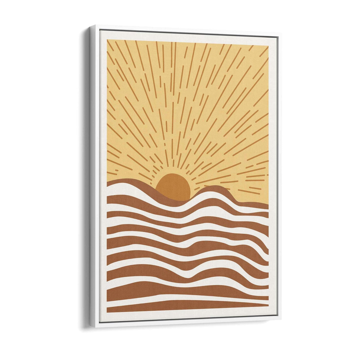 A New Day Sunset Minimal Abstract Wall Art - The Affordable Art Company