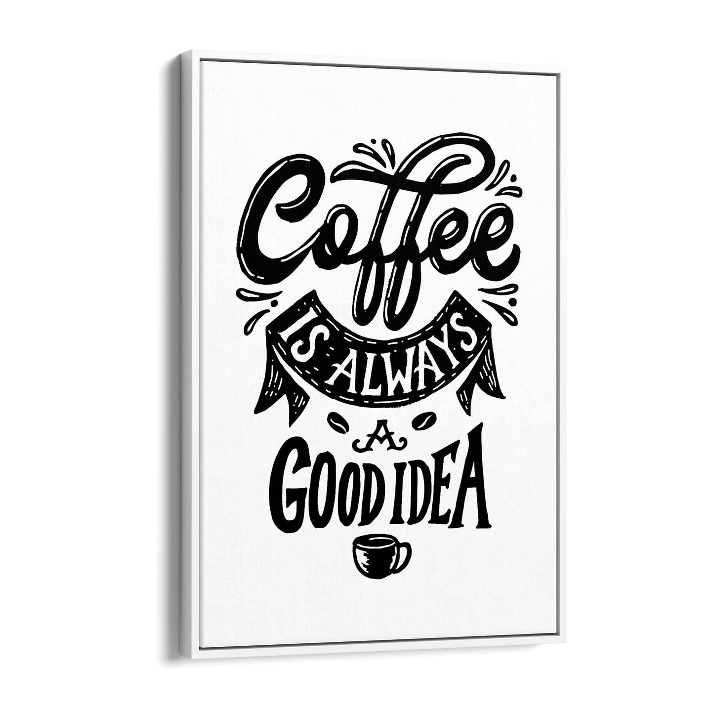 Coffee Quote Minimal Kitchen Cafe Style Wall Art #14 - The Affordable Art Company